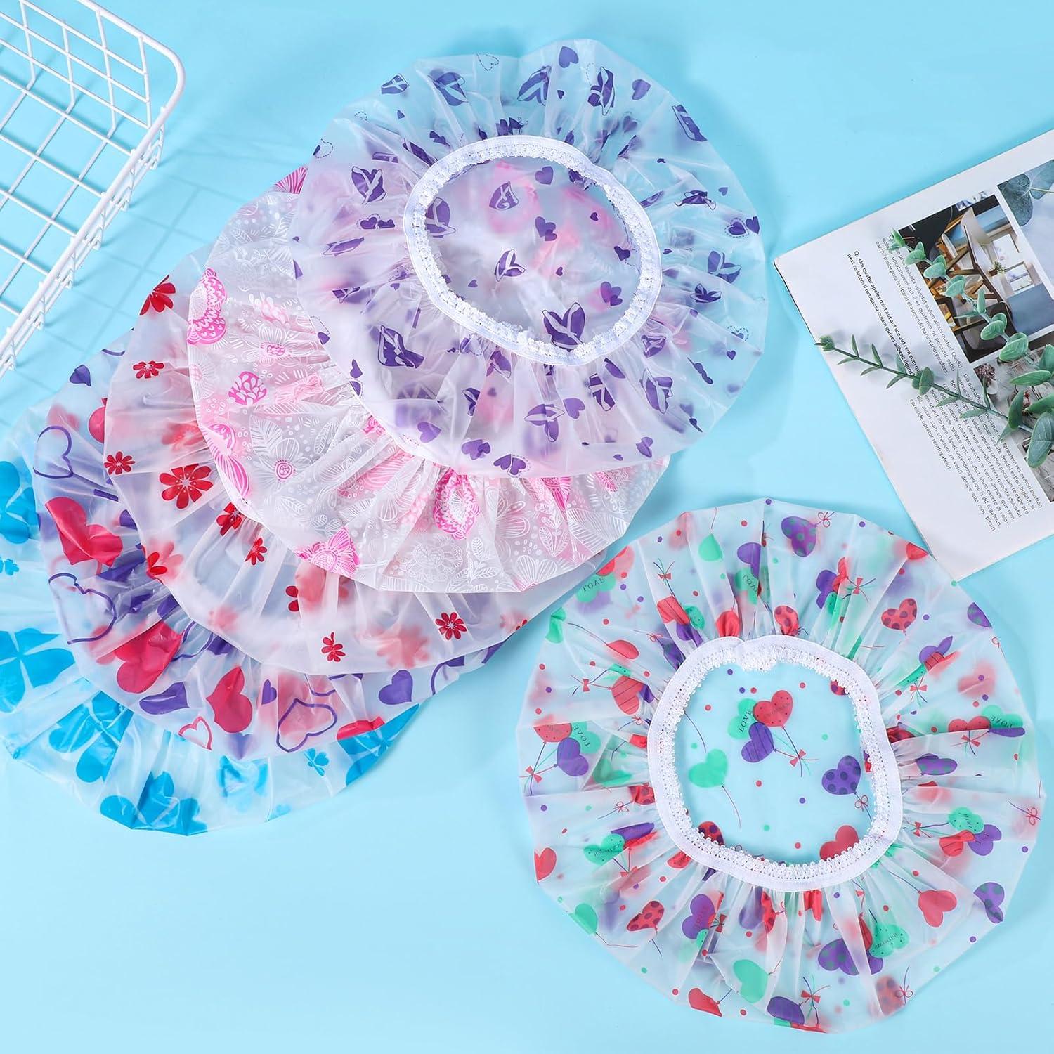 Gorros de Ducha Reutilizables Pengxiaomei - 6 Pcs Multicolor