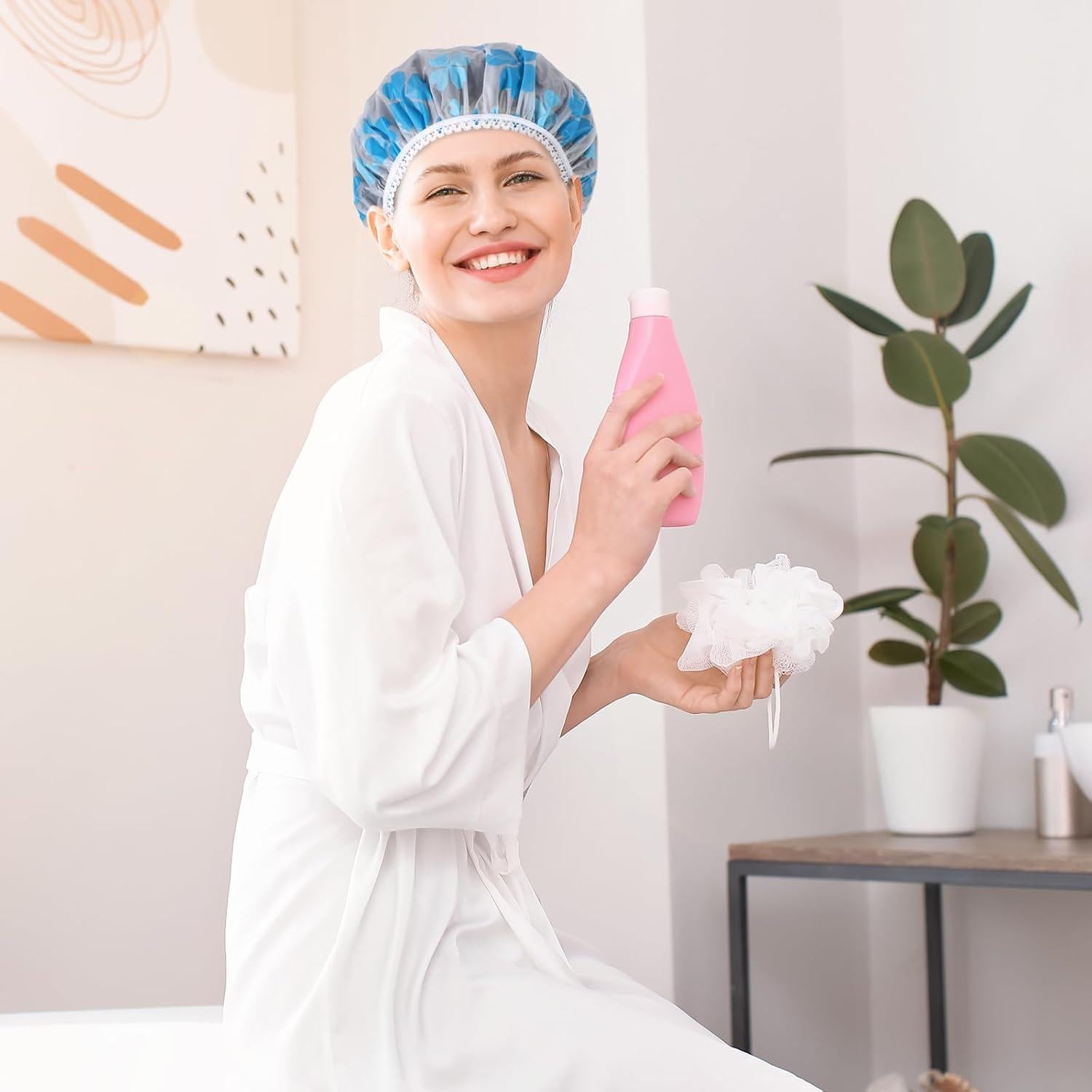 Gorros de Ducha Reutilizables Pengxiaomei - 6 Pcs Multicolor