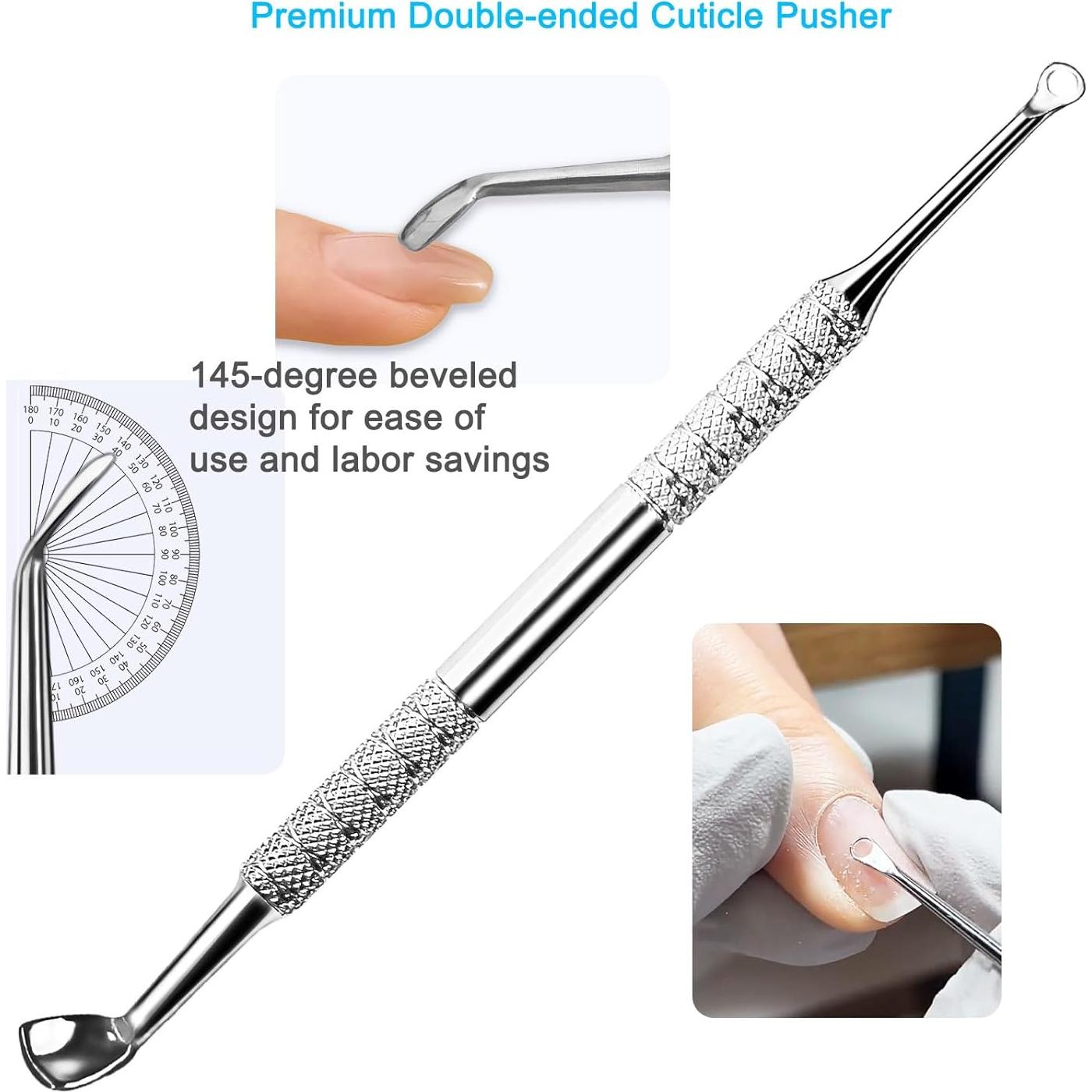 Kit de Empujadores de Cutículas Pingispower - Acero Inoxidable