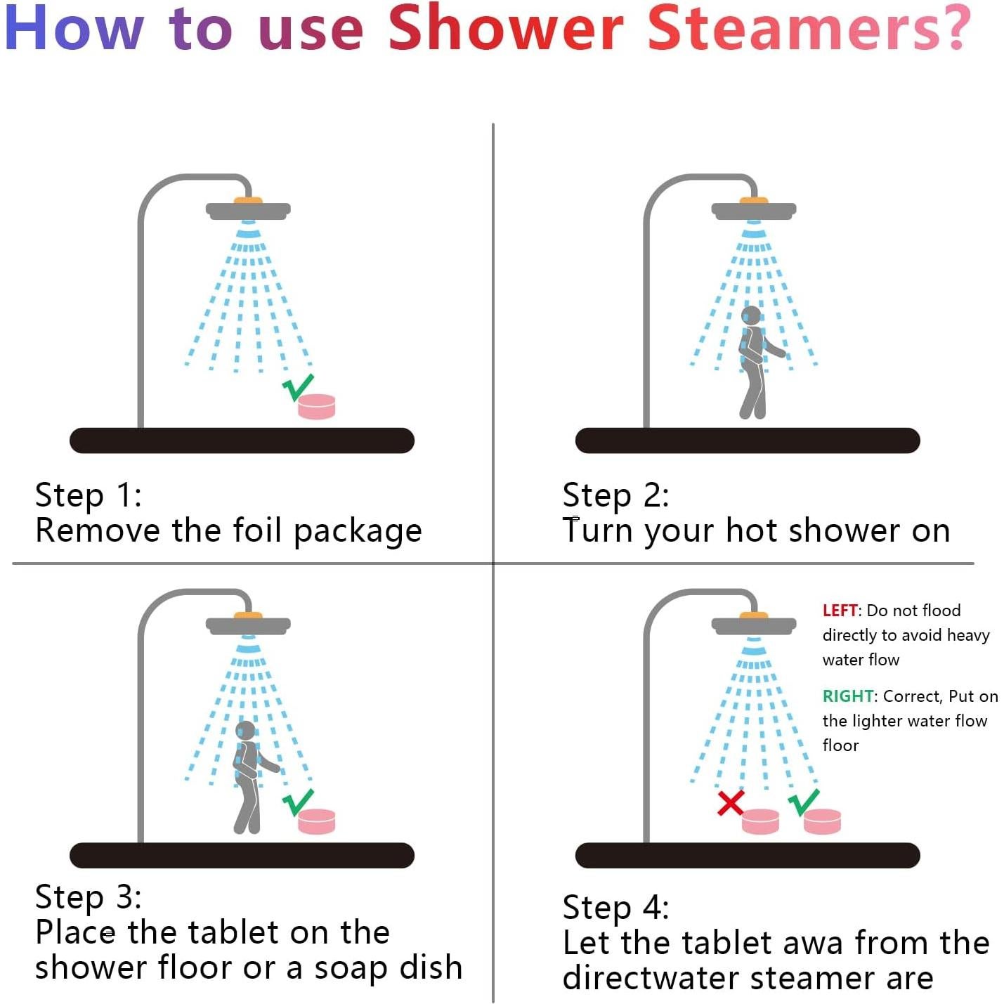 Bombas de Ducha Aromaterapia FEIFAN - Set de 18 Piezas