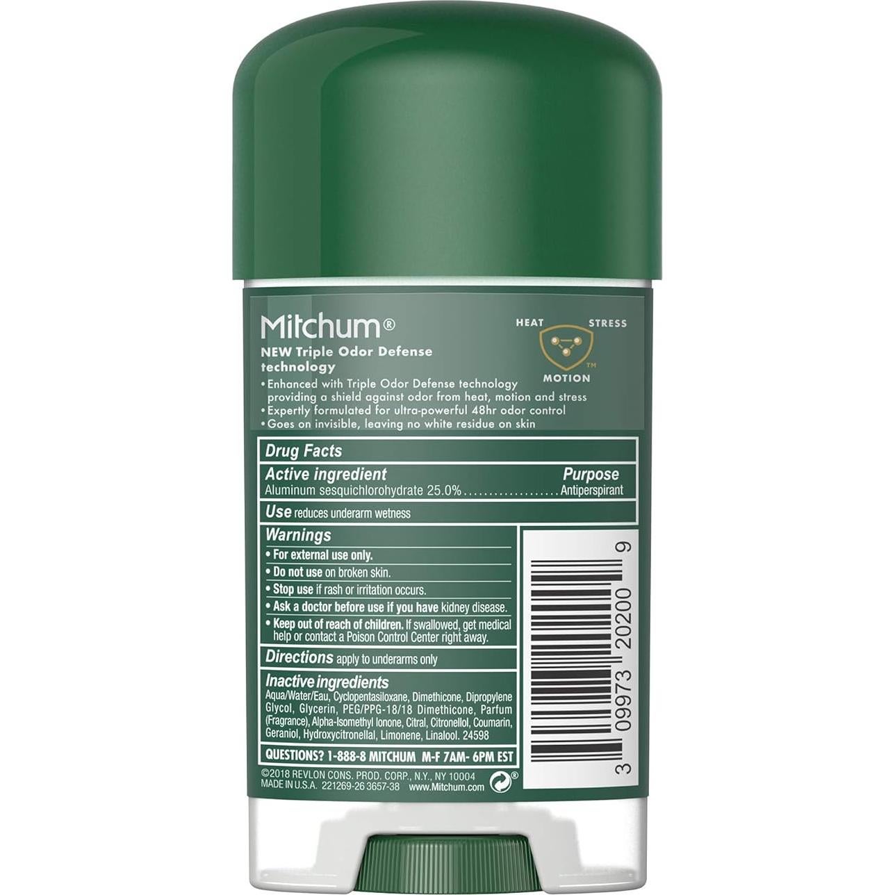Antitranspirante Gel Mitchum Aire de Montaña 63.5 g 48 Horas