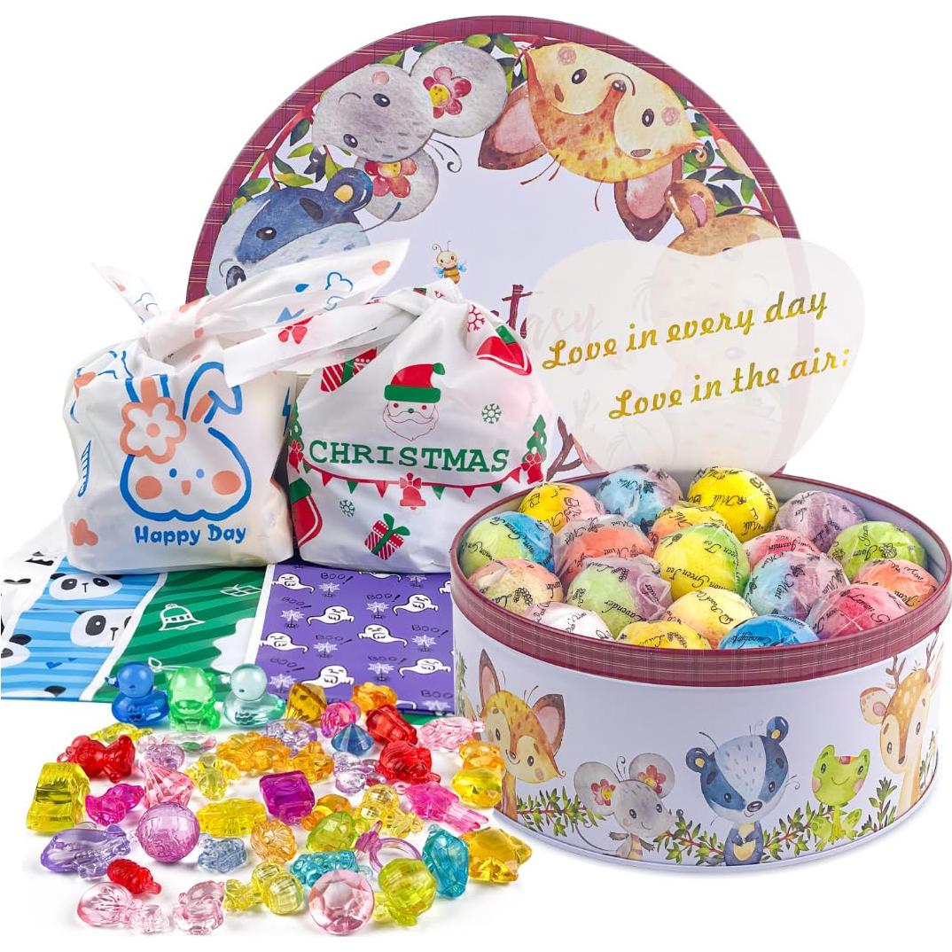 Set de 34 Bombas de Baño DOVIPE con Juguetes Sorpresa