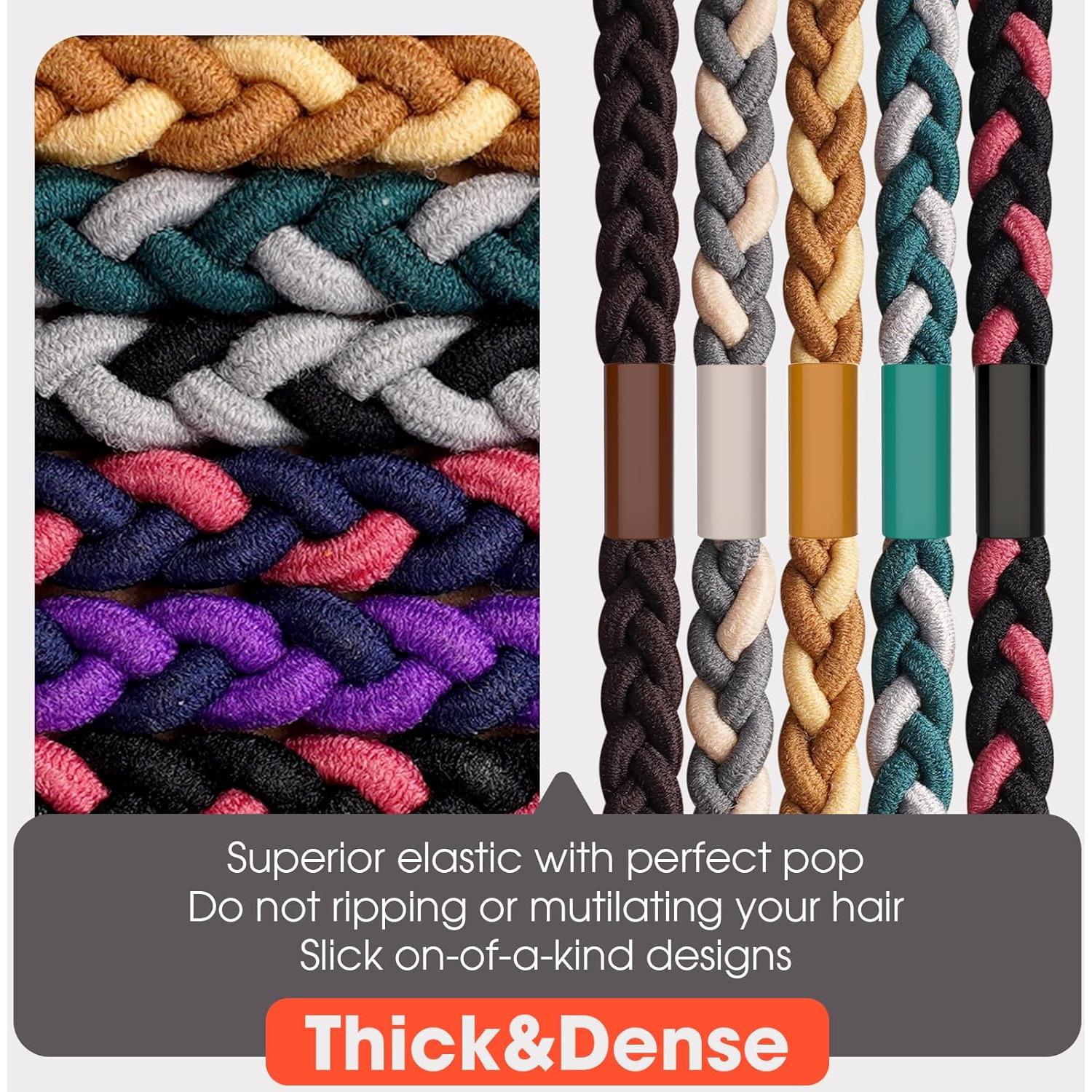 Coletas para Cabello Grueso y Rizado EasYoung 10 Piezas