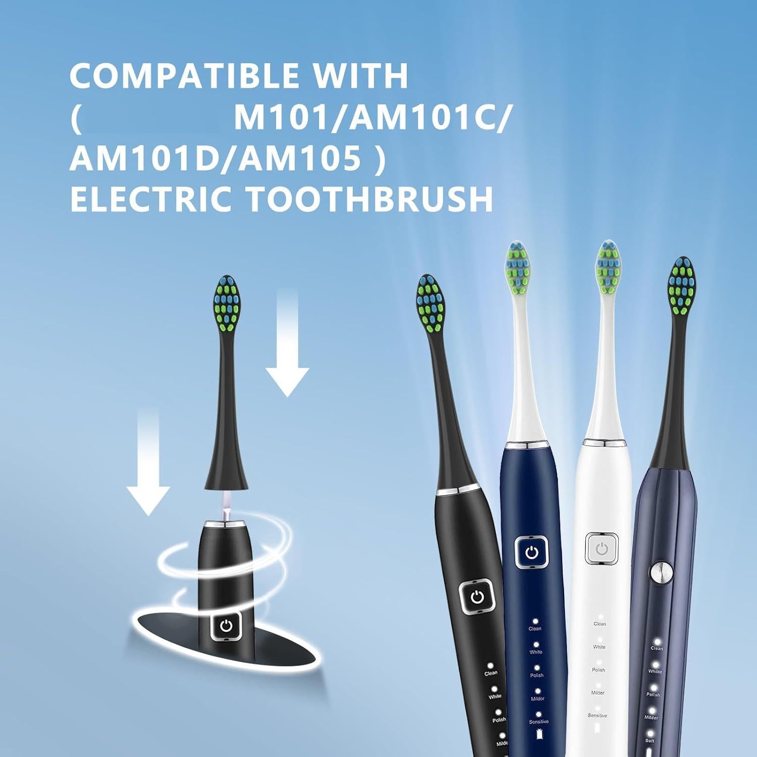 Cabezas de cepillo de dientes iOearry AM101/AM105, 10 unidades