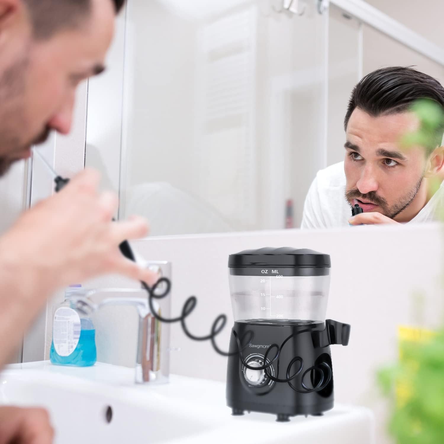 Hilo Dental de Agua Sawgmore FC166, 600 ml, 10 Modos, Negro