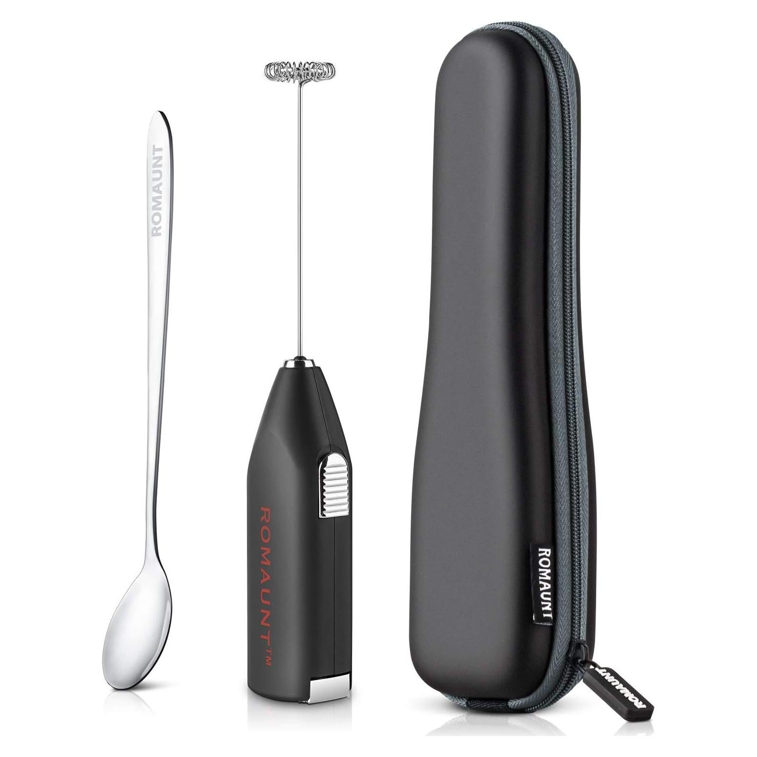 Batidor de Leche Eléctrico ROMAUNT Portátil con Estuche