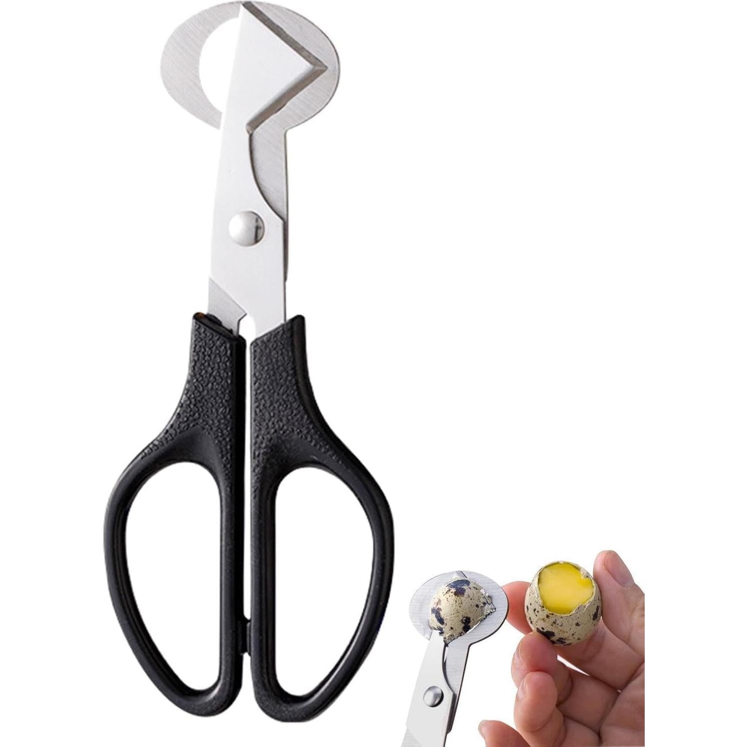 Tijeras para Cáscara de Huevo Galepromot - Acero Inoxidable Negro