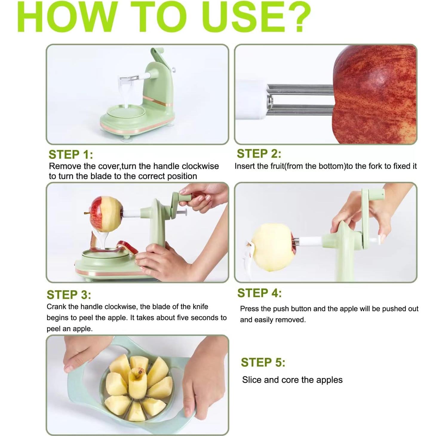 Pelador de Manzana Soft Home TA001 con Cuchilla de Acero Inoxidable