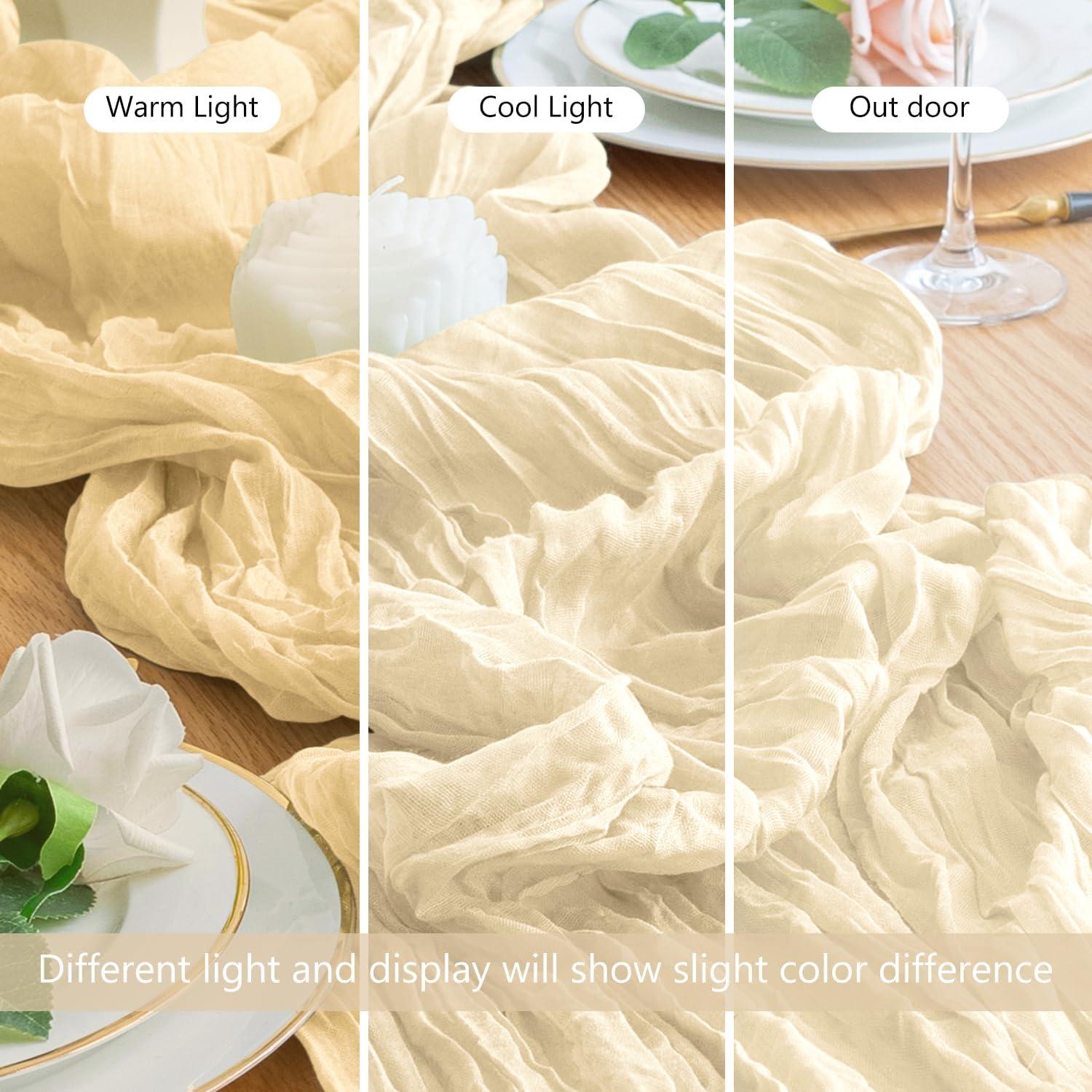 Caminito de Mesa de Queso Wokceer Beige 3.05m Boho Rústico