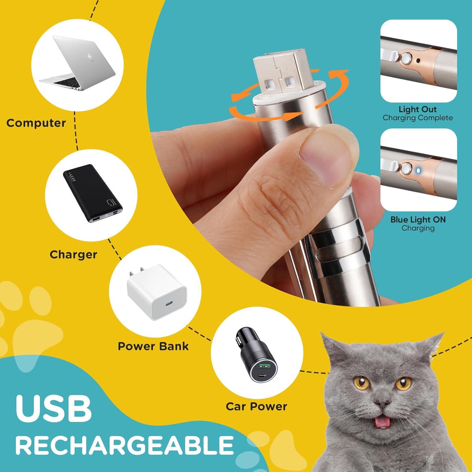 Juguete Interactivo para Gatos Koackl 2 Paquete Luz USB