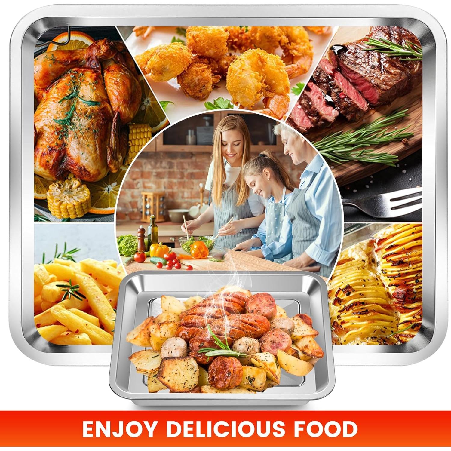 Bandeja de Acero para Horno Tostador de Aire ZHL 27.2x24.9 cm