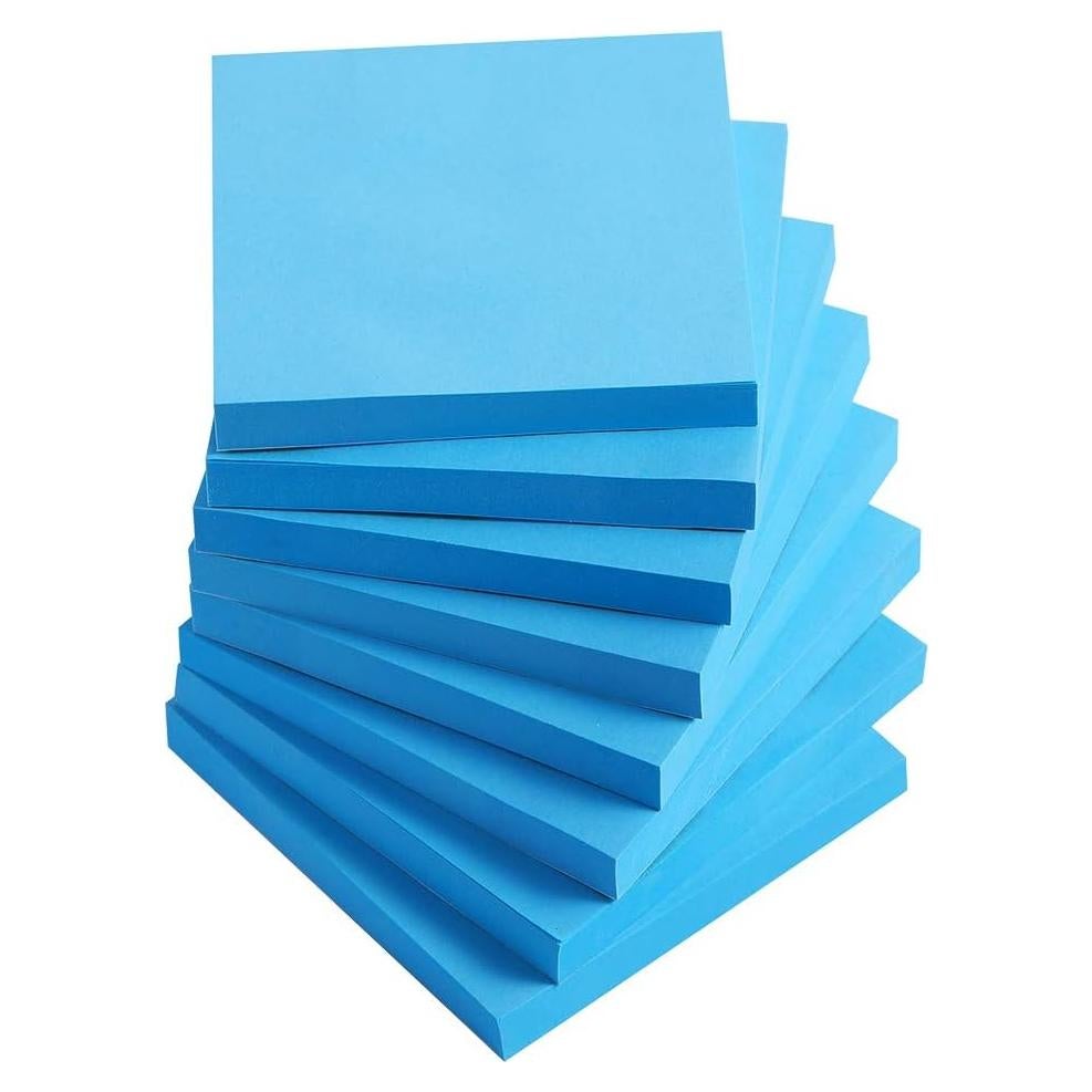 Notas Adhesivas Vanpad 7.6x7.6 cm Azul Brillante 8 Pzas