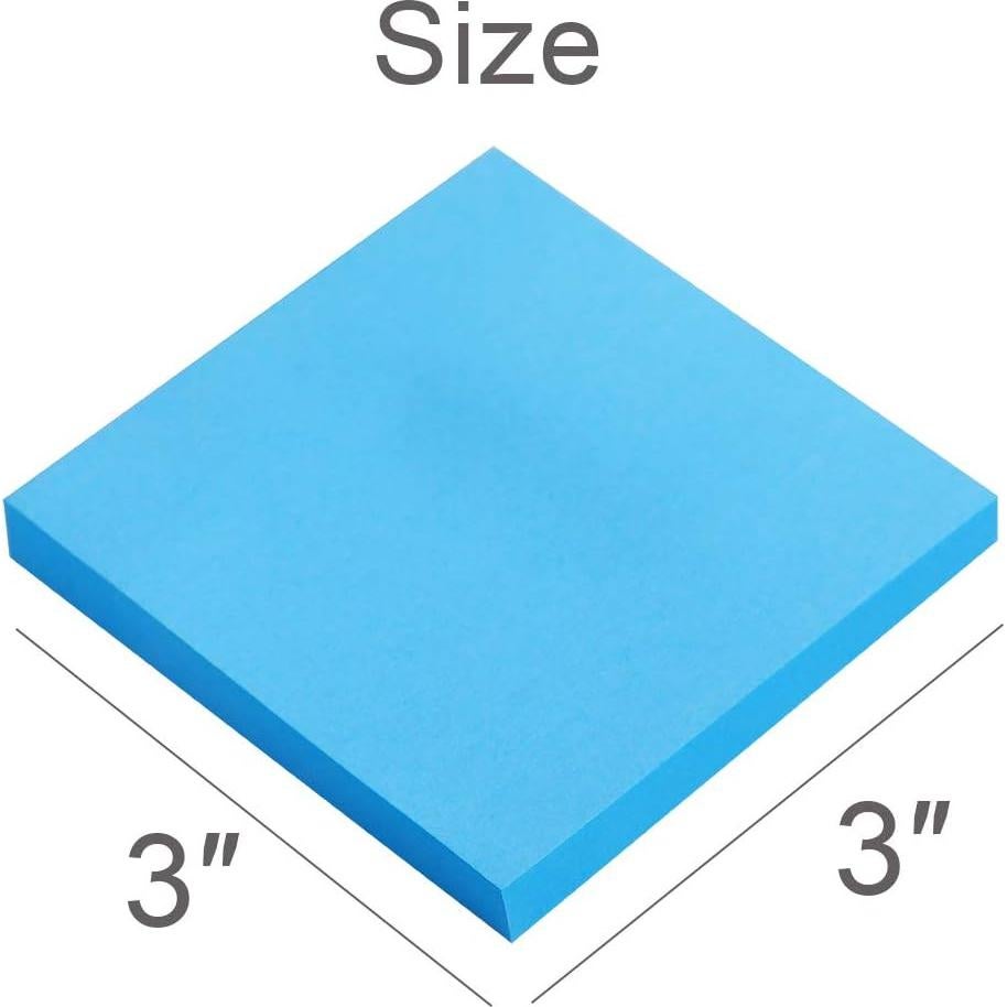 Notas Adhesivas Vanpad 7.6x7.6 cm Azul Brillante 8 Pzas