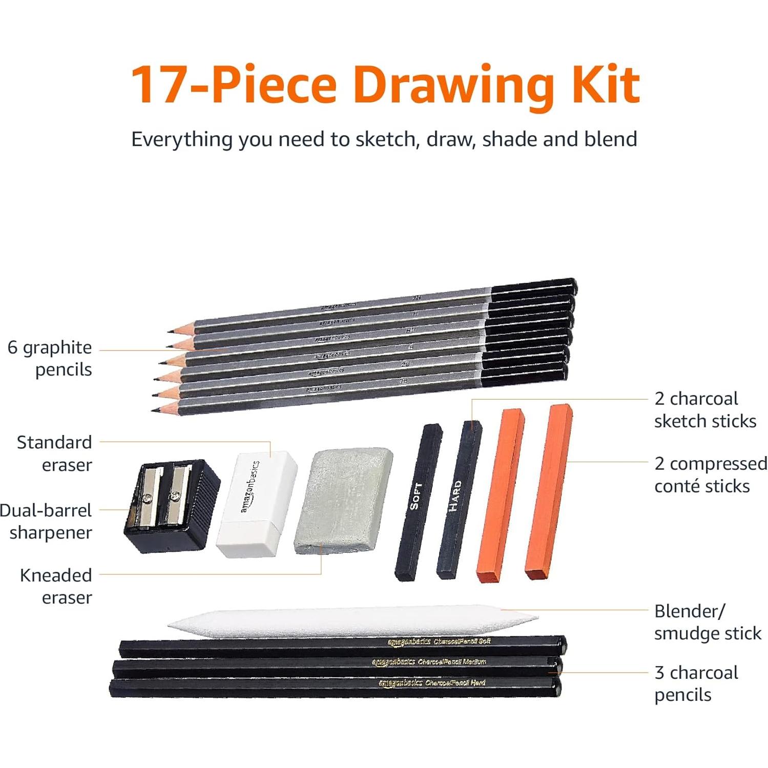 Conjunto de lápices de dibujo Amazon Basics 816 unidades