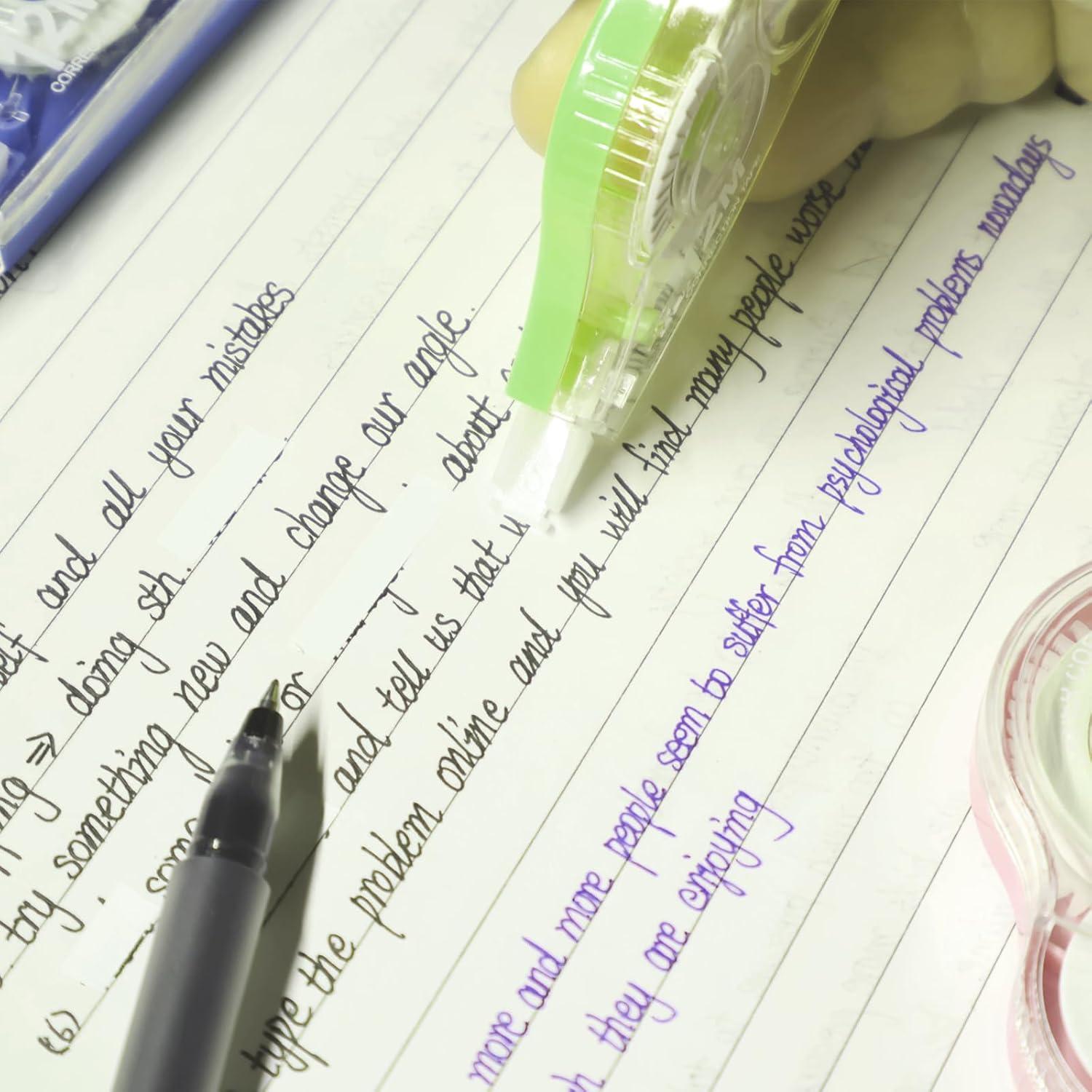 Cinta Correctora Tramboo 4 Pcs 12 m Colorida para Notas