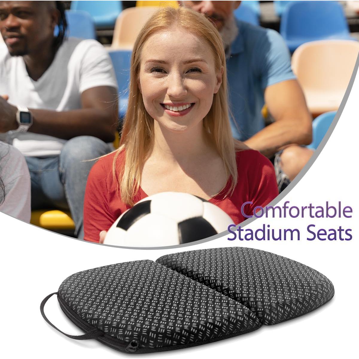 Cojín de Gel Plegable SeoTin para Viaje 0.9" Negro