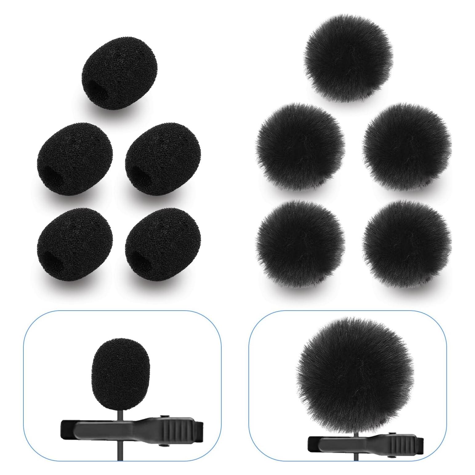 Cubierta de Micrófono Profesional 5 Piezas Negro