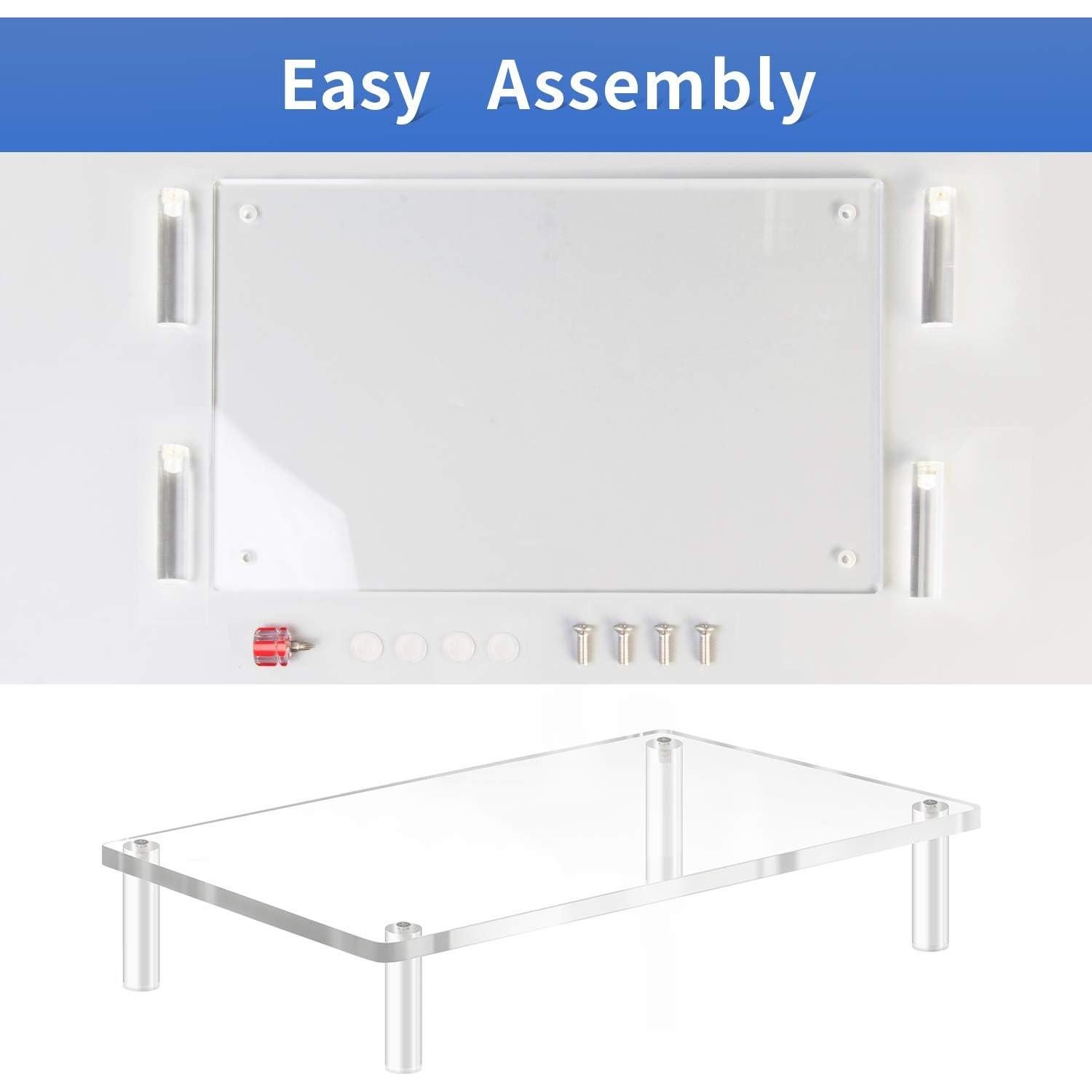 Soporte de Monitor Acrílico YestBuy Ergonómico 38.1x23.6cm