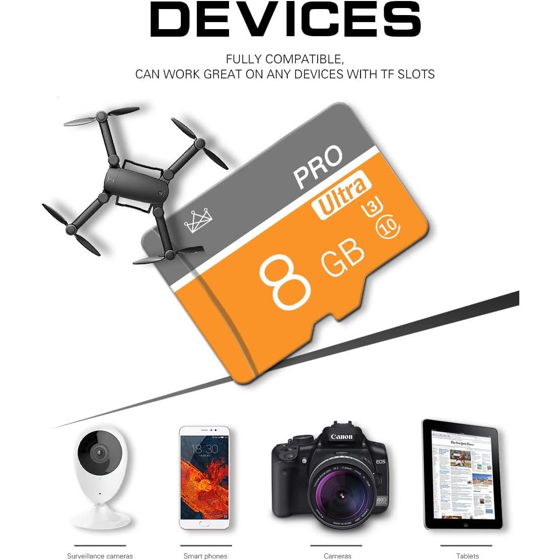 Tarjeta Micro SD 8GB Clase 10 Talebasic con Adaptador SD