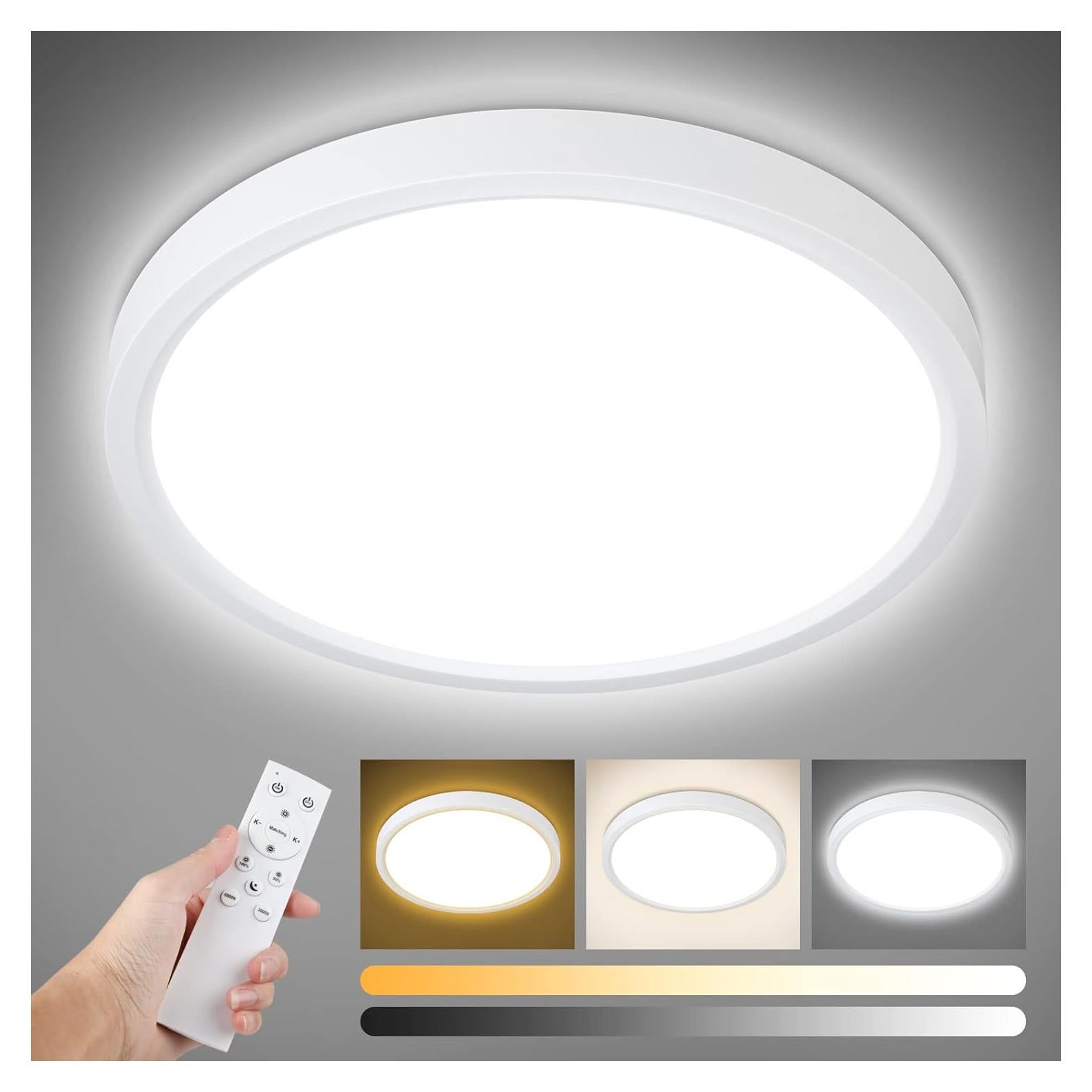Luz de Techo Dimmable Unicozin 18W 22cm Control Remoto