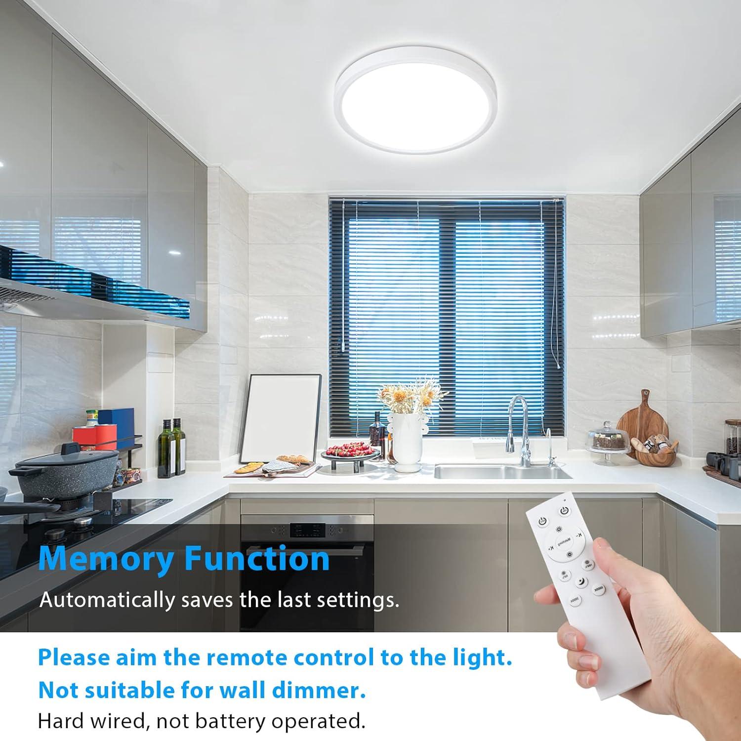 Luz de Techo Dimmable Unicozin 18W 22cm Control Remoto