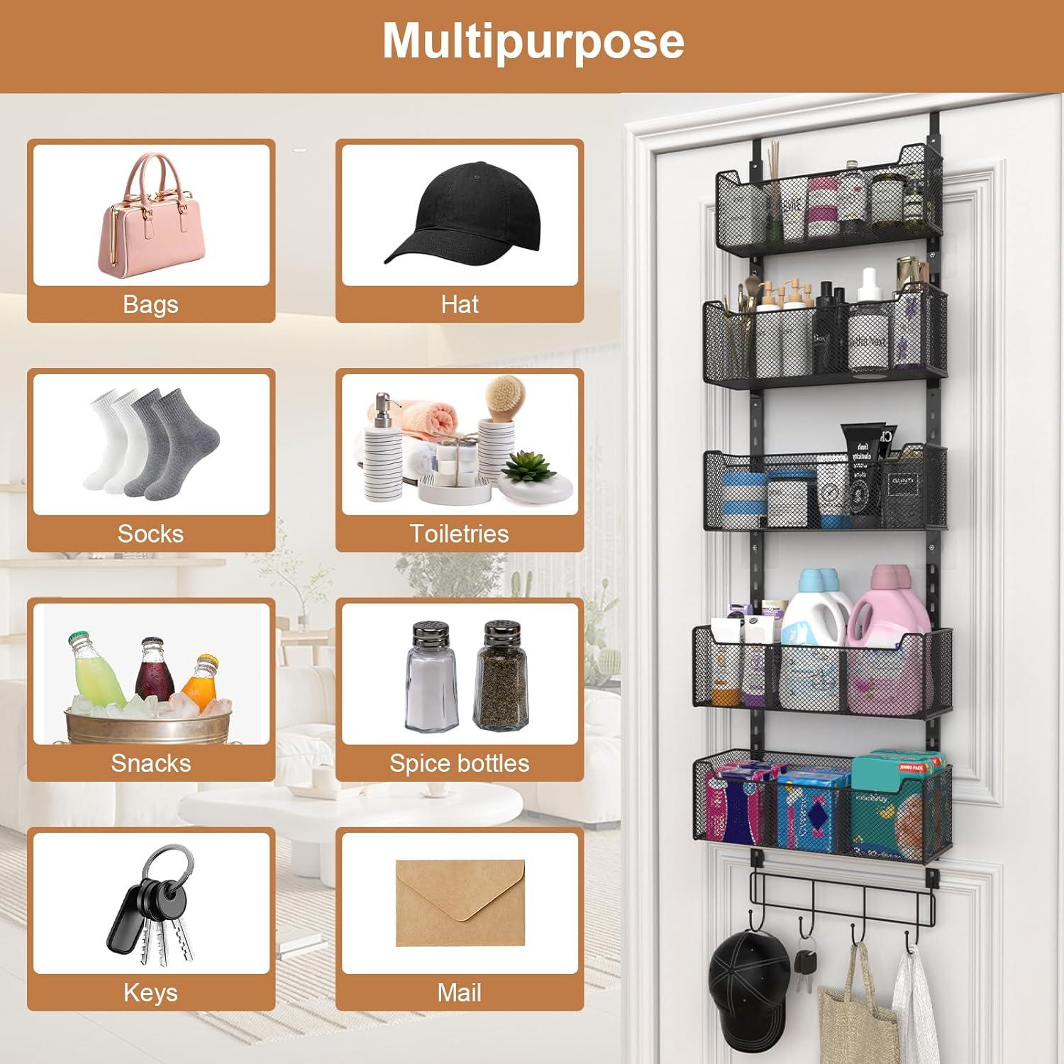 Organizador Sobre La Puerta VyGrow con 5 Cestas Ajustables