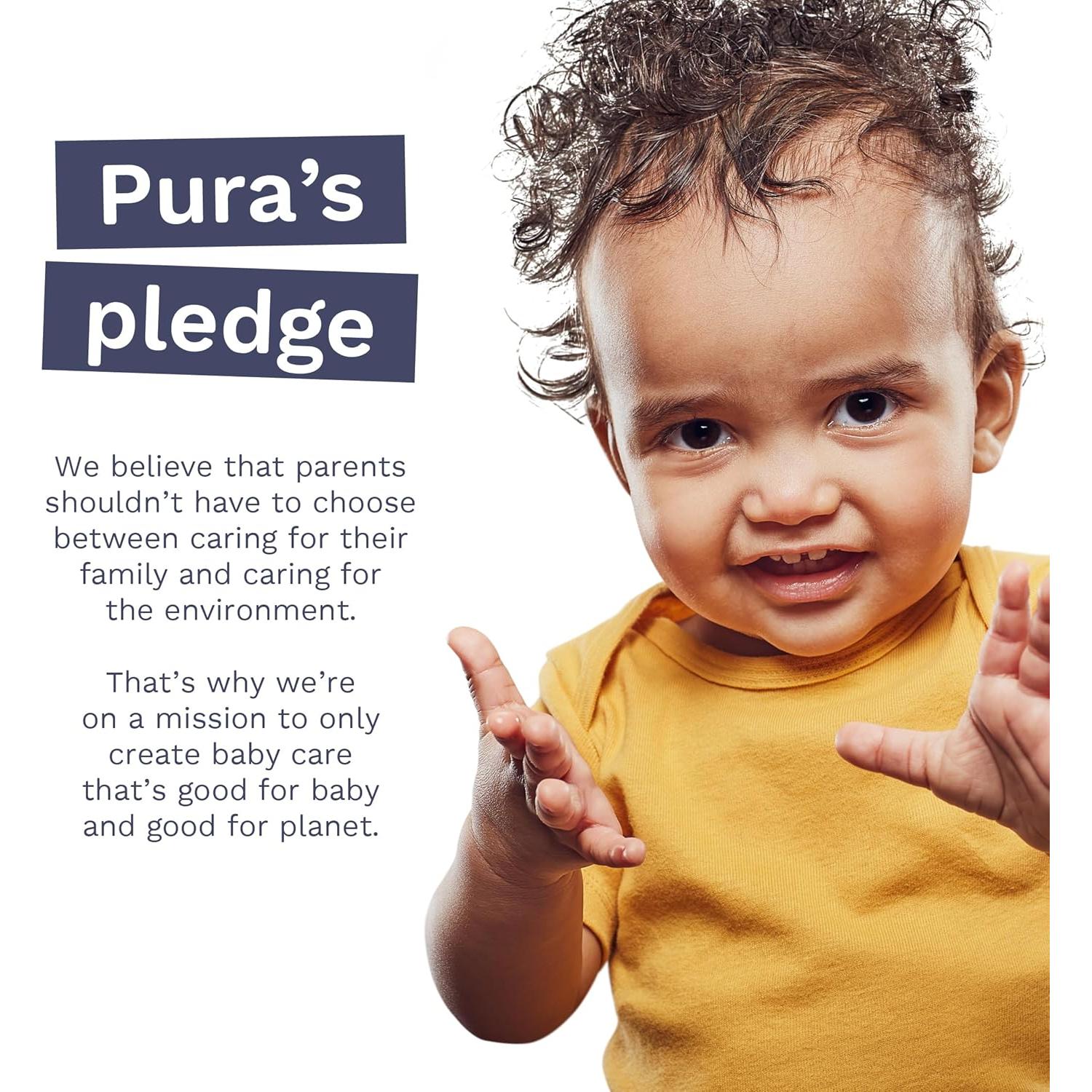 Toallitas Desechables Pura para Niños 60 Unidades Hipoalergénicas