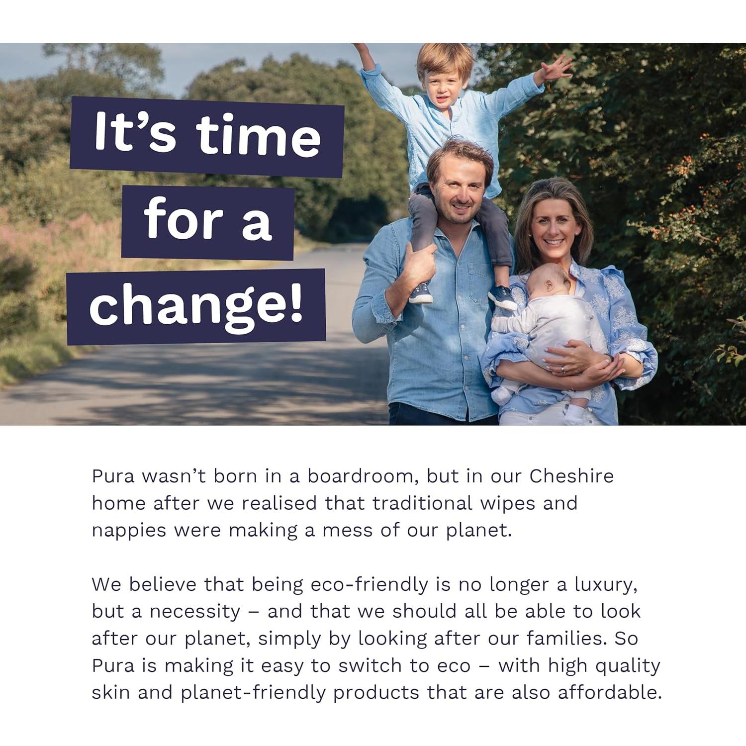 Toallitas Desechables Pura para Niños 60 Unidades Hipoalergénicas