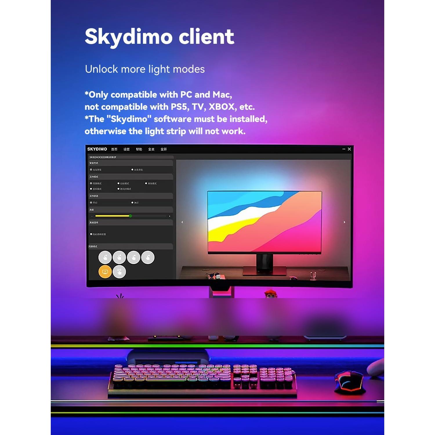 Tira de Luz LED Sincronizada JiaranTec G100 para PC/Mac 61 cm