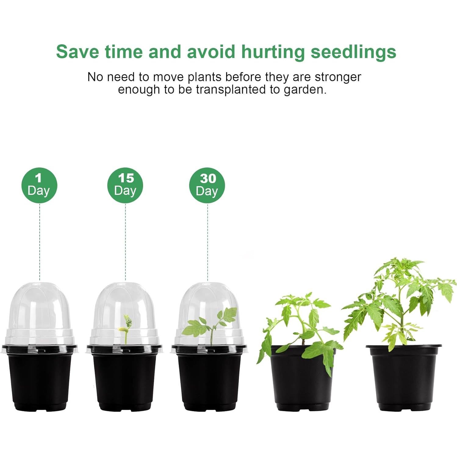 Macetas de Vivero MIXC con Tapa de Humedad 10 Unidades