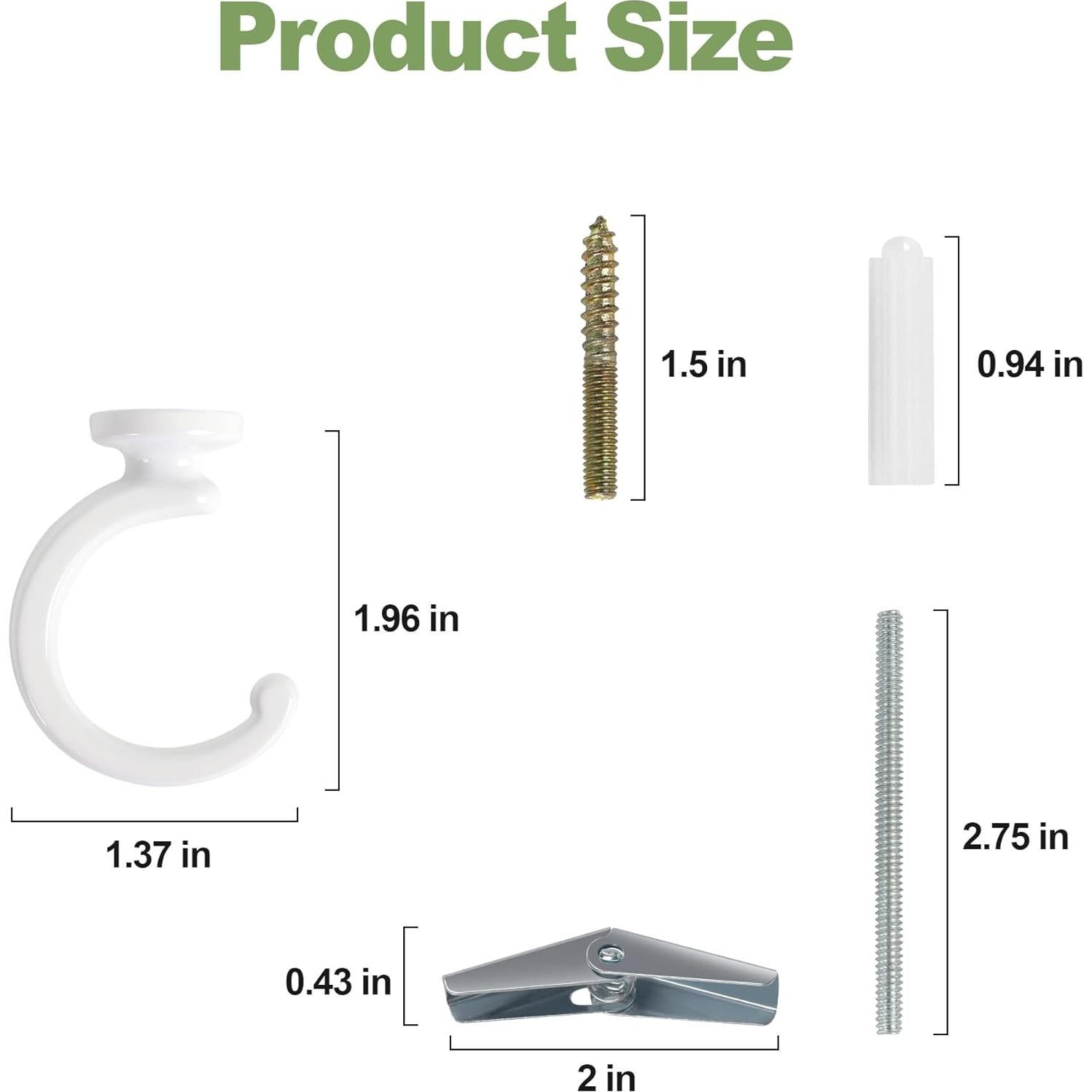Ganchos de Techo Aidoclip 2 Piezas Alta Resistencia 11.34 kg