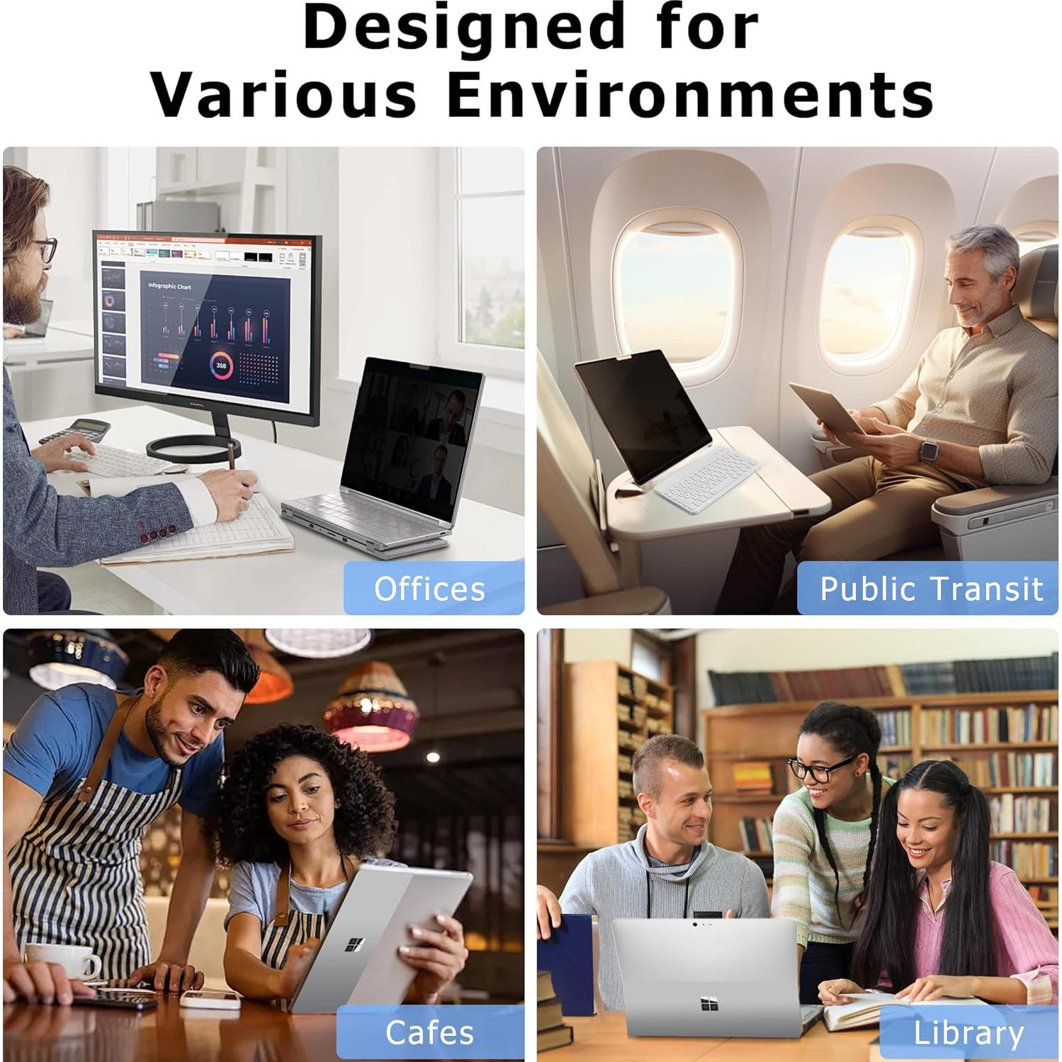 Protector de Pantalla Privado Adeway para Surface Go 10.5"