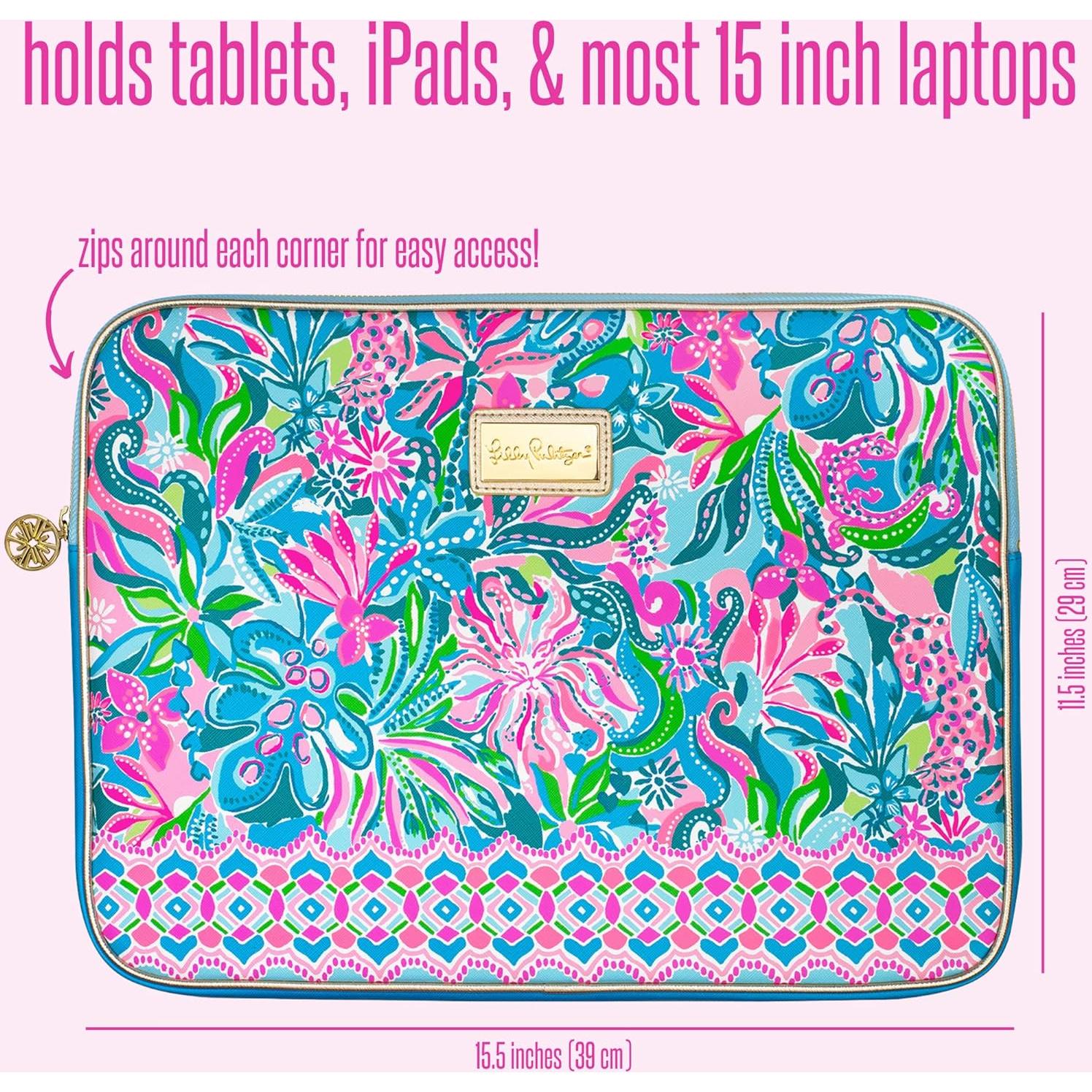 Funda para Laptop Lilly Pulitzer Hora Dorada 15" con Bolsa
