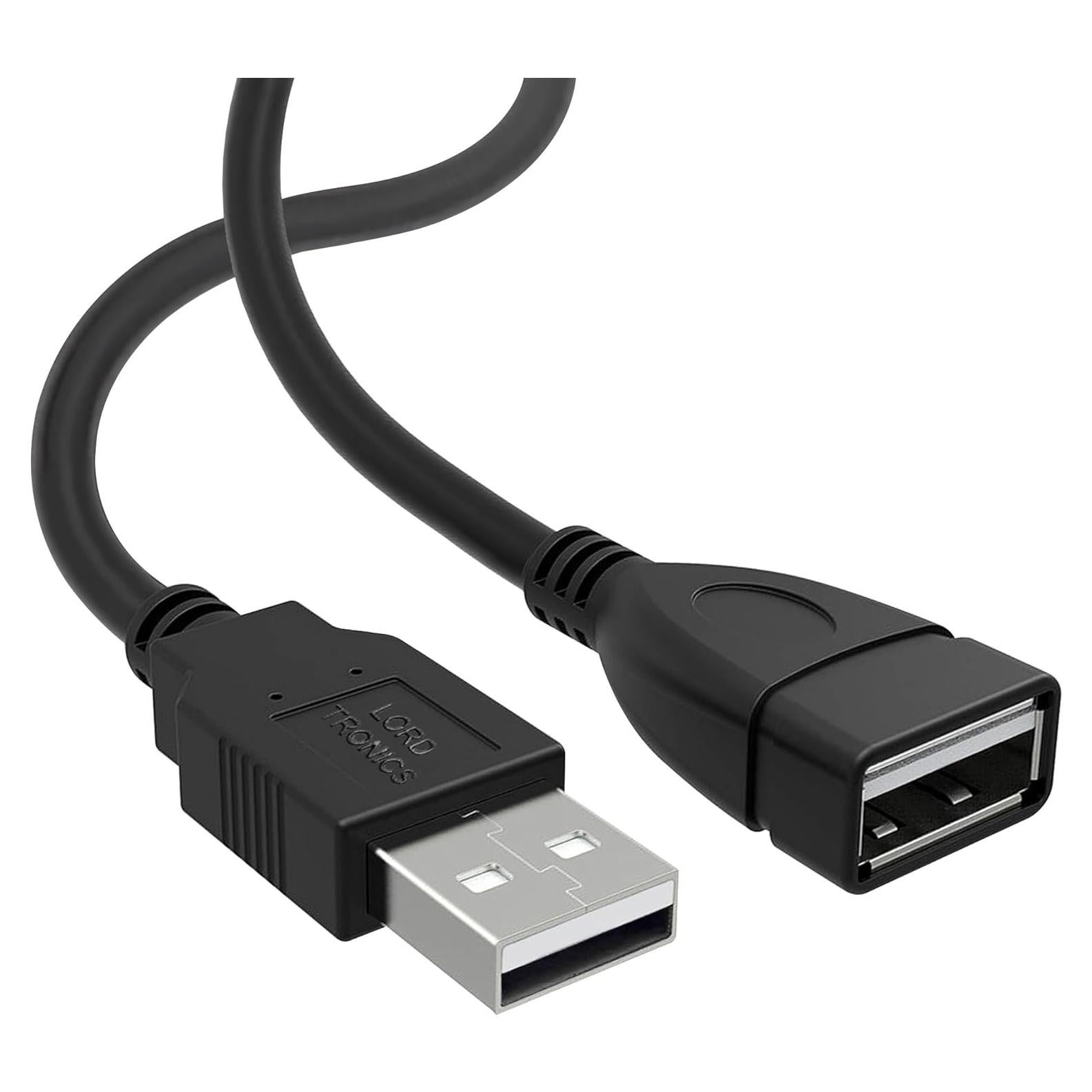 Cable de Extensión USB a USB LORDTRONICS 0.91m Negro