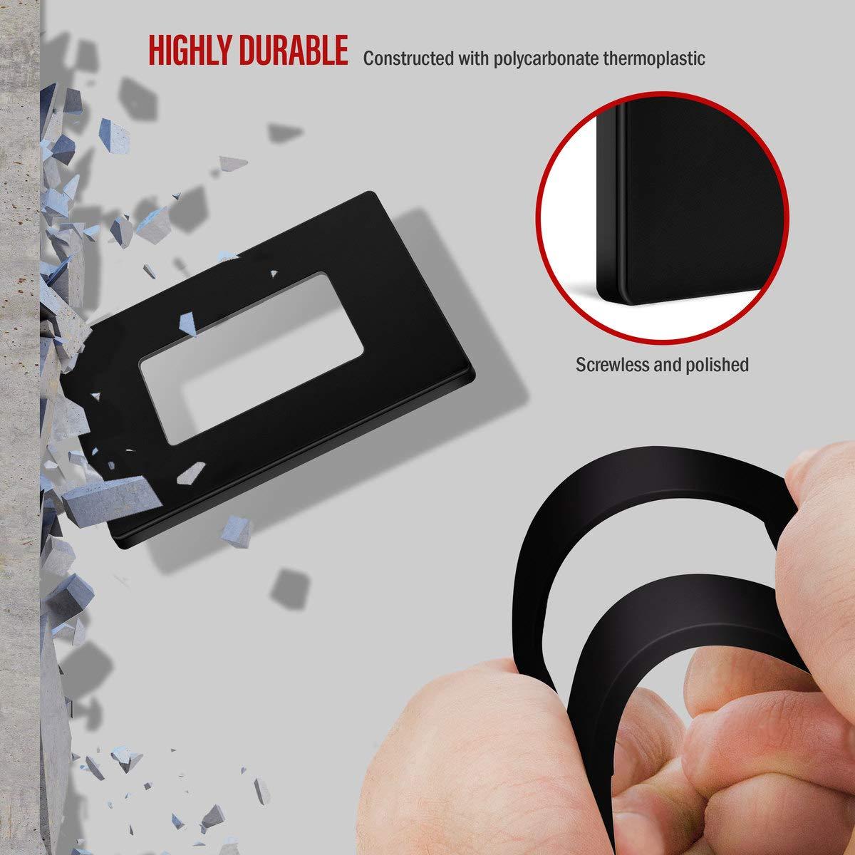 Placa de Pared Decorativa Enerlites SI8831-BK 1-Gang Negro