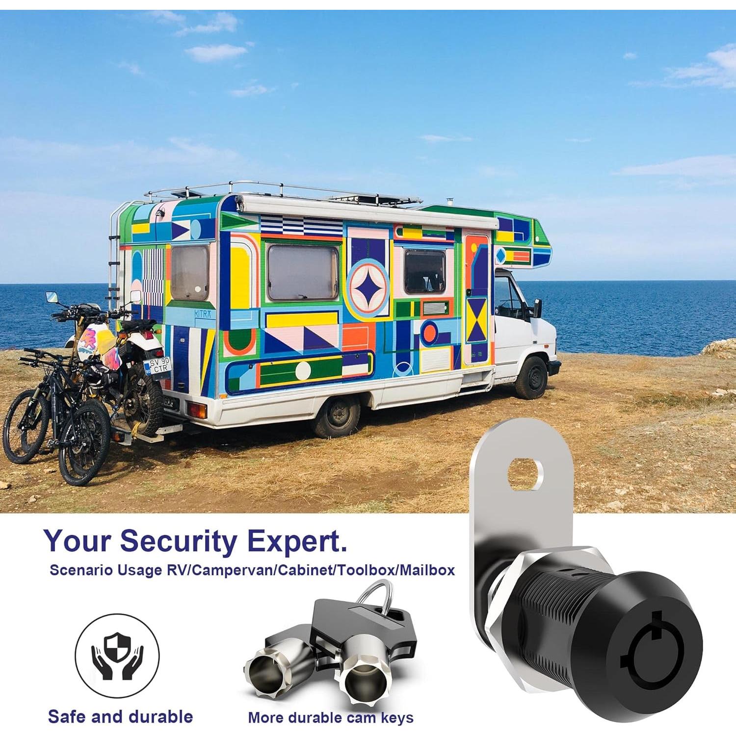 Cerraduras de Almacenamiento para RV Jayseon 1-1/8" Negro