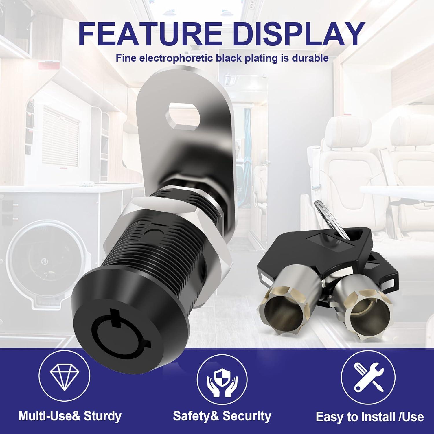 Cerraduras de Almacenamiento para RV Jayseon 1-1/8" Negro