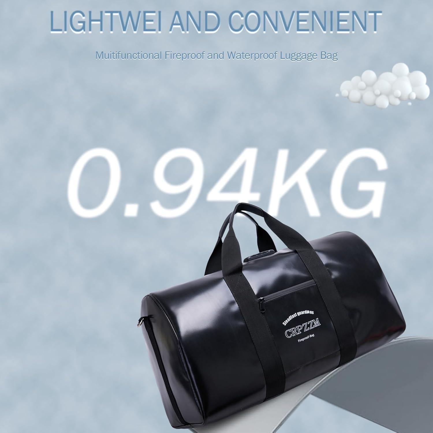 Bolsa de Viaje a Prueba de Fuego y Agua CRPZZM 43x25x22cm