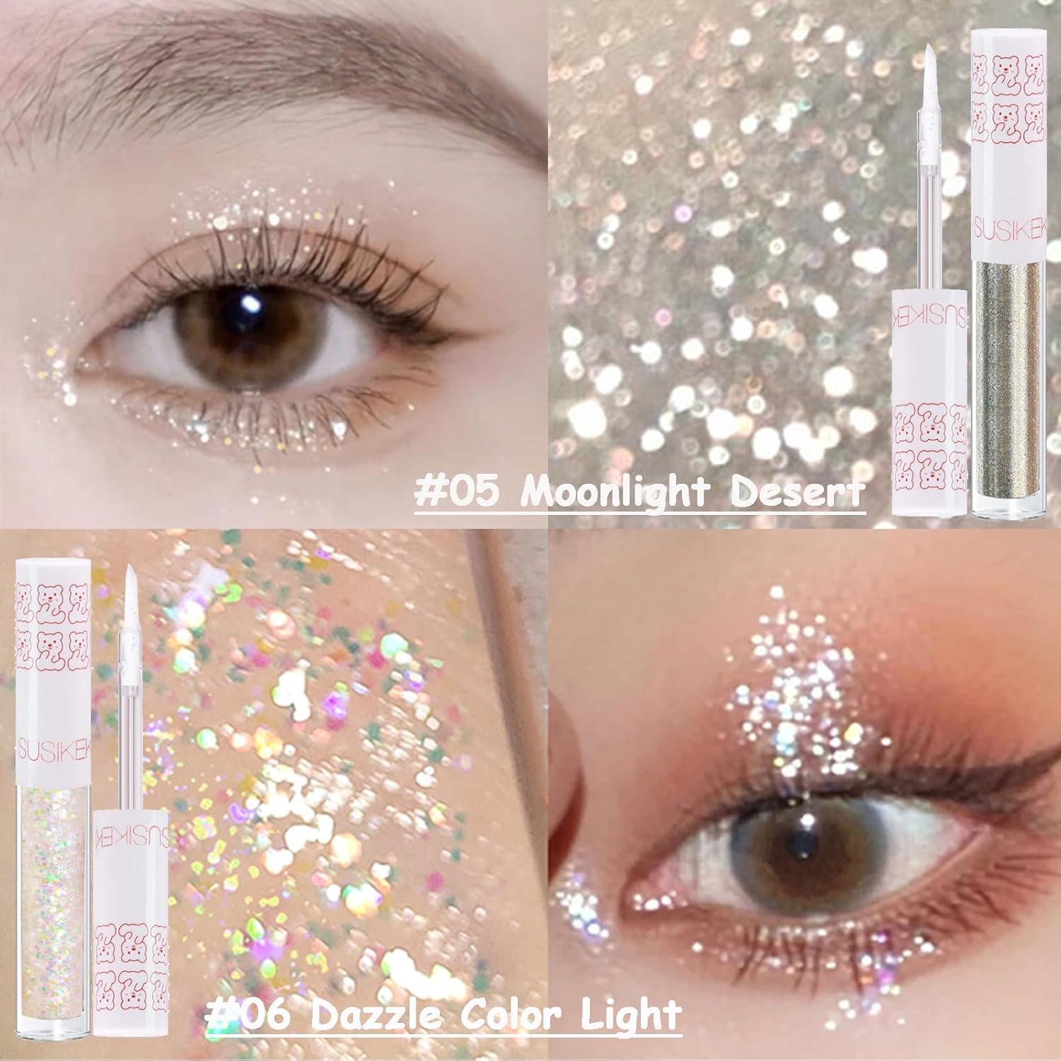 Set de 6 Sombra de Ojos Líquida Brillante SUSIKEKI