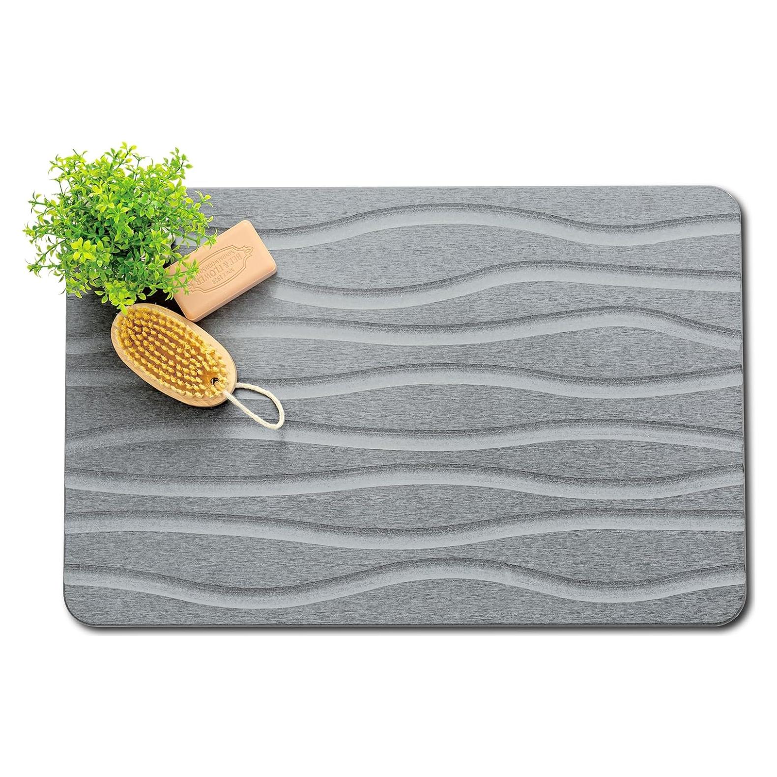 Alfombra de Baño Plentio de Diatomita 60x39 cm Antideslizante