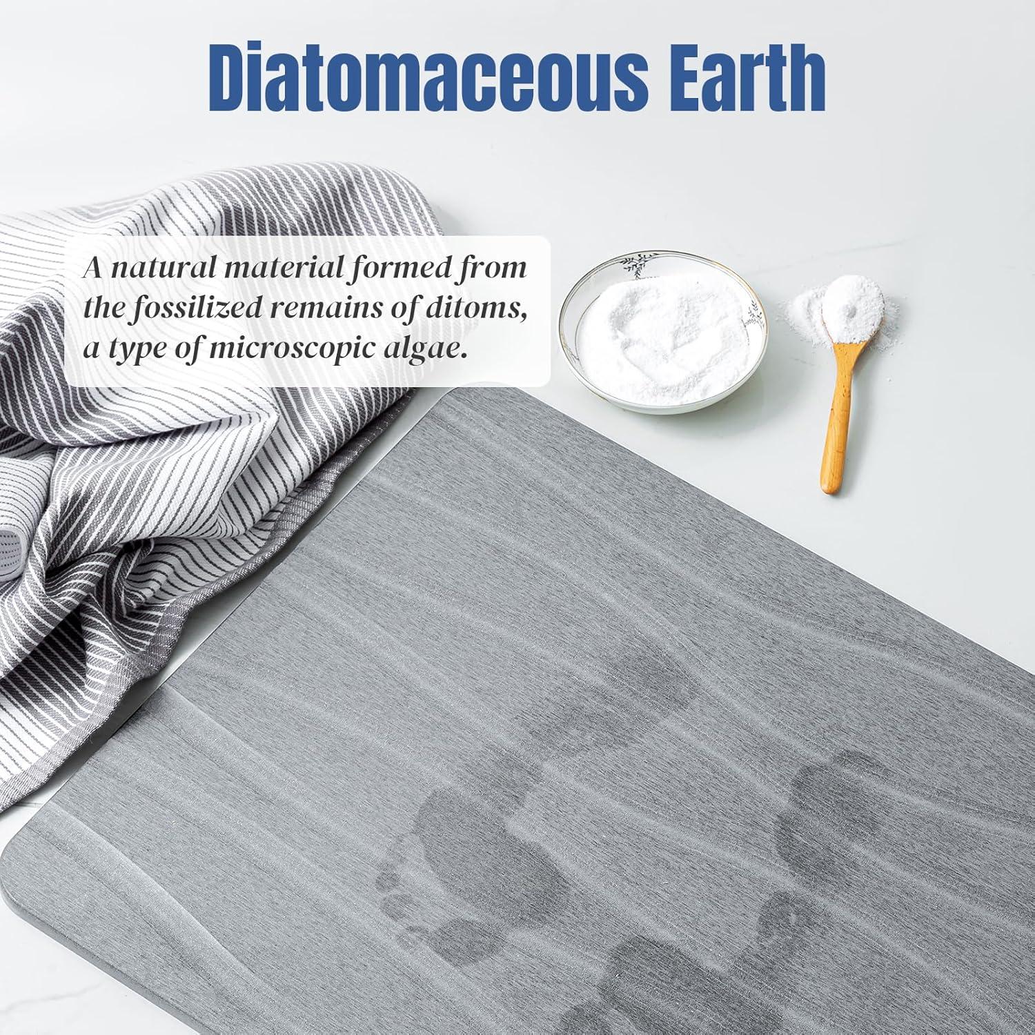 Alfombra de Baño Plentio de Diatomita 60x39 cm Antideslizante