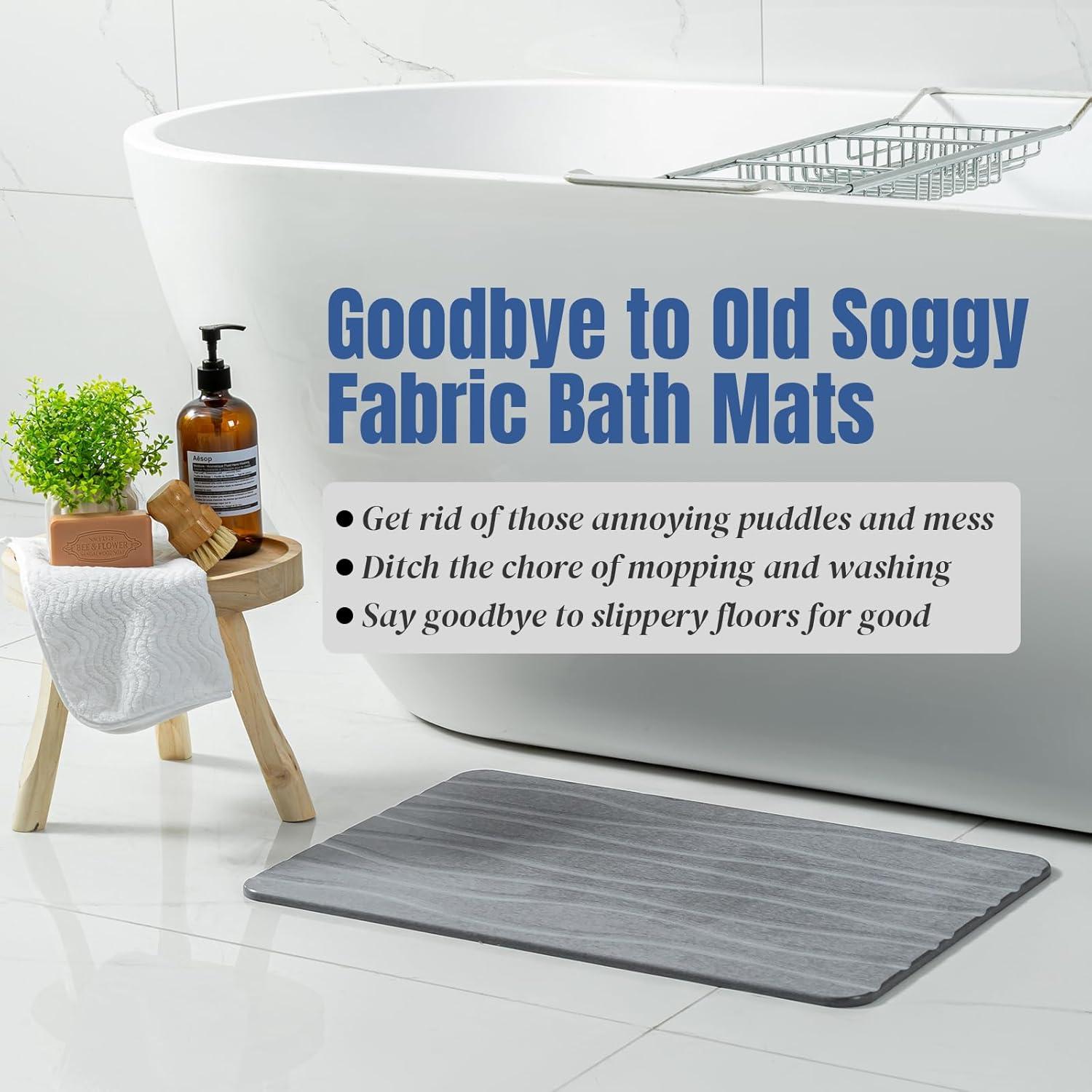 Alfombra de Baño Plentio de Diatomita 60x39 cm Antideslizante