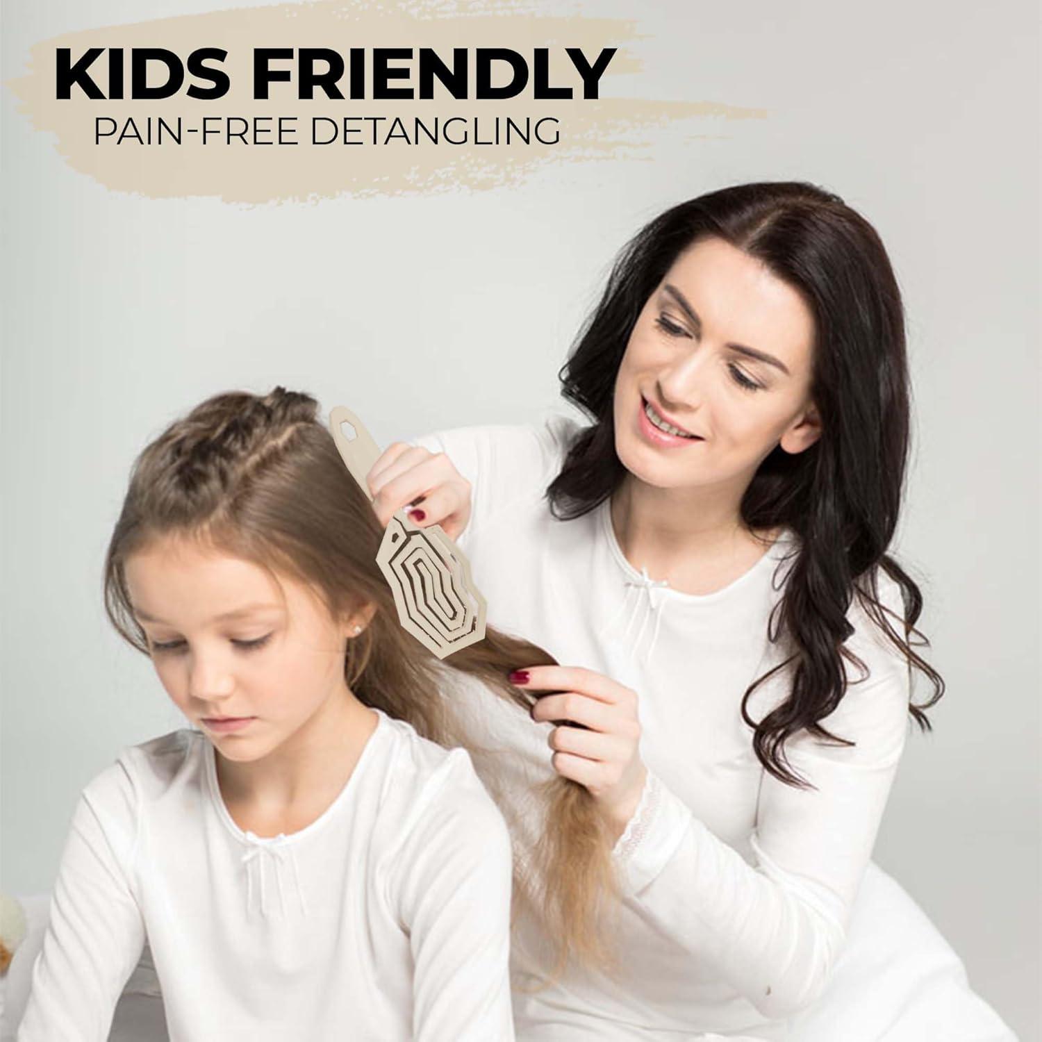 Cepillo Desenredante ECOREVERE Antiestático para Todo Tipo de Cabello