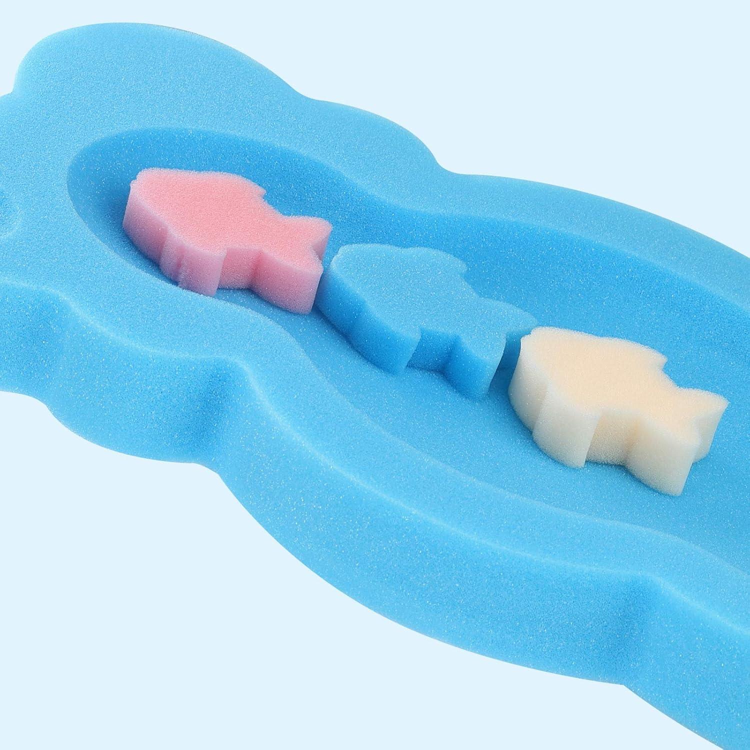 Cojín de Baño para Bebés Azul - Esponja de Fibra 48x30x5cm