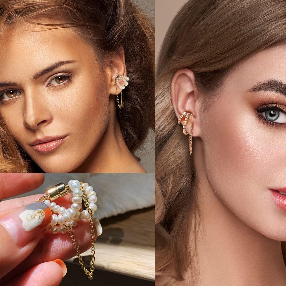 Set 35 Pendientes de Clip Ajustables Oro y Plata para Mujeres