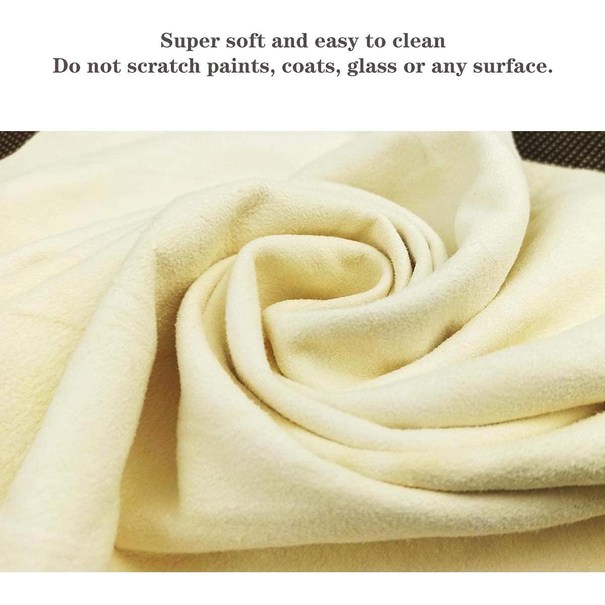 Paño de Chamois BSHELL 7x6" Natural - Paquete de 5 Unidades