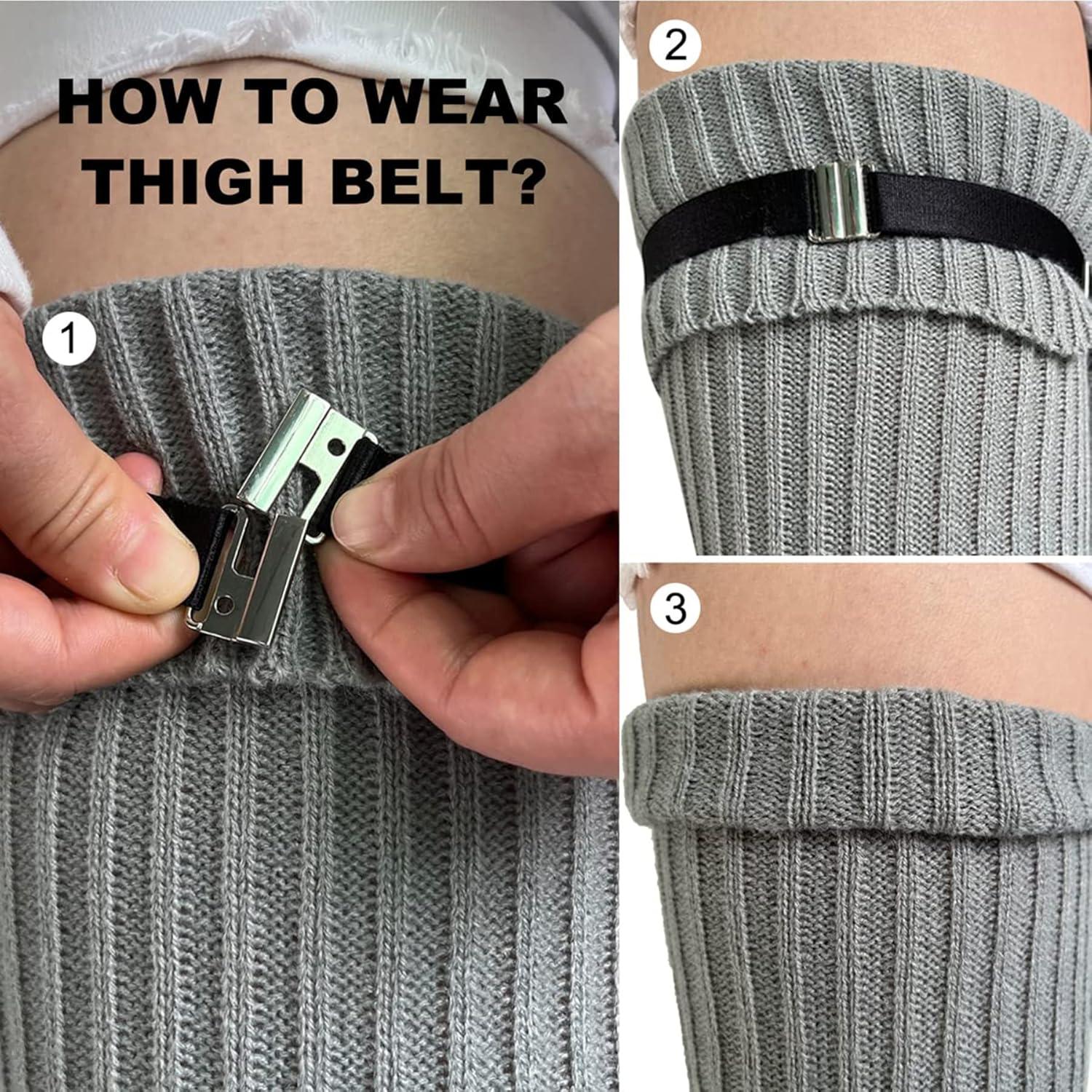 Cinturón de Muslo Ajustable Leoparts para Mujeres - Negro