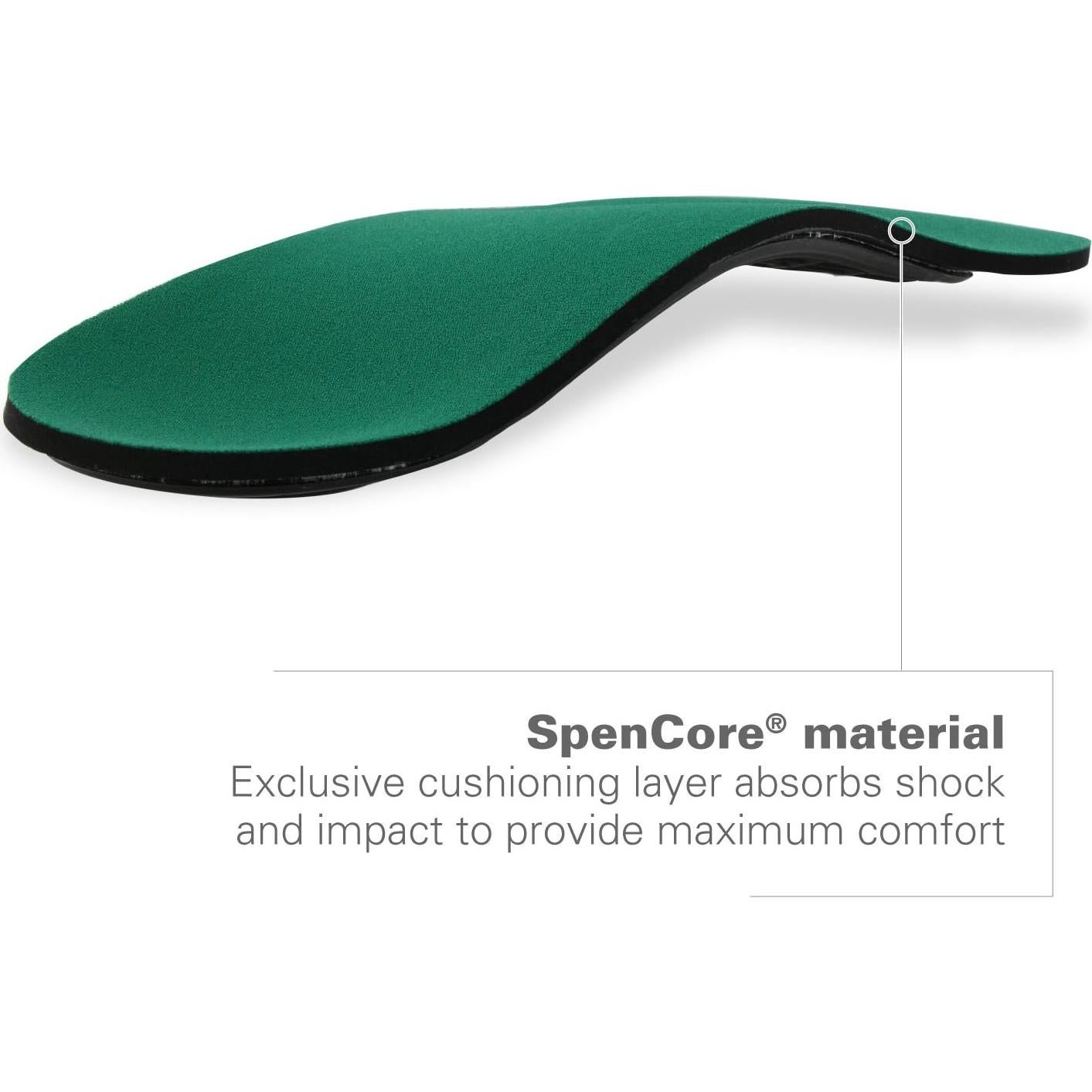 Plantillas Ortopédicas Spenco 3/4 para Arco Unisex 7-8.5