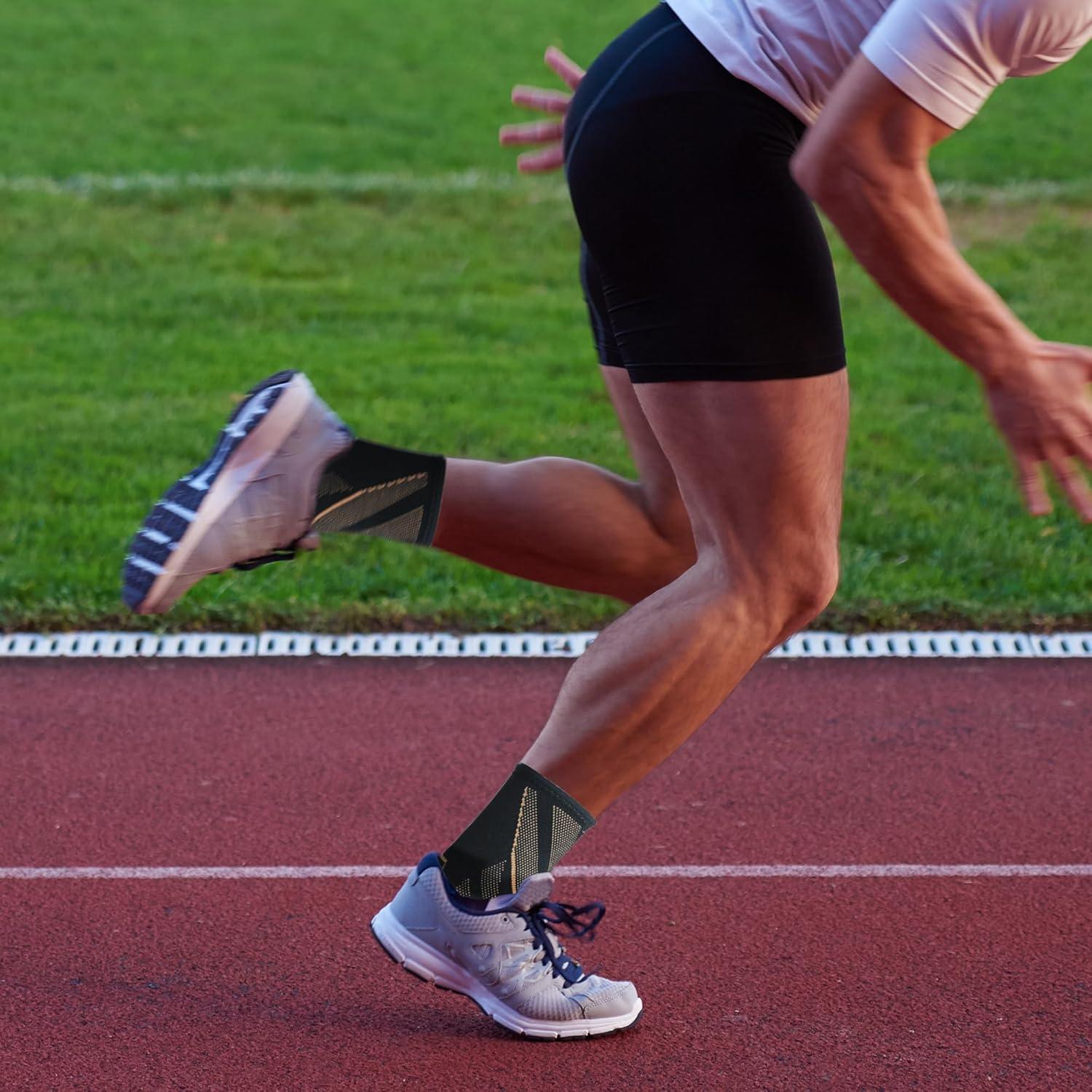 Fajas de Compresión para Tobillo CYCLXY - 2 Pares, Negro/Cobre