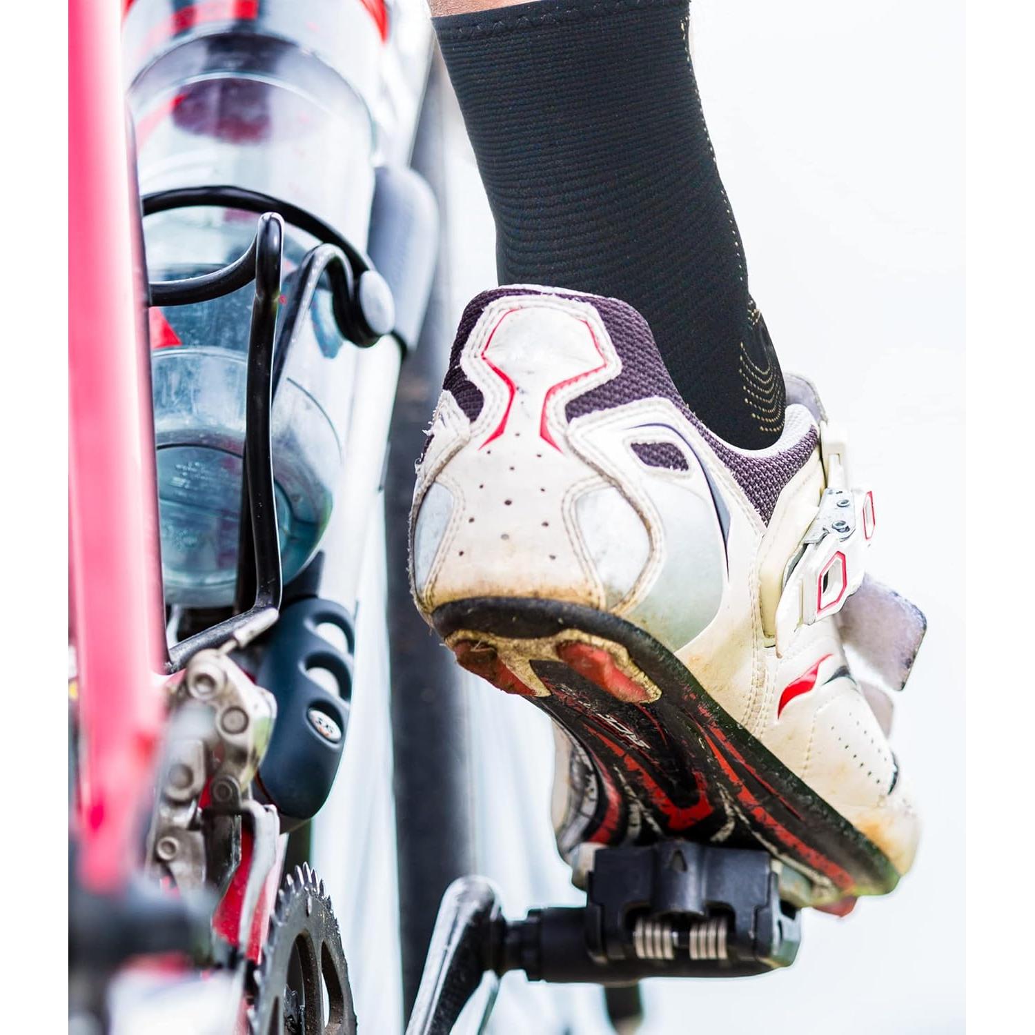 Fajas de Compresión para Tobillo CYCLXY - 2 Pares, Negro/Cobre